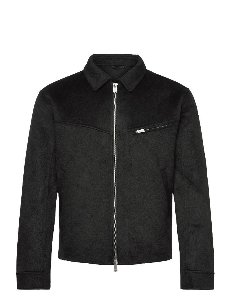 HAN Kjøbenhavn - Diamond Boxy Jacket - uldjakker - black - 0