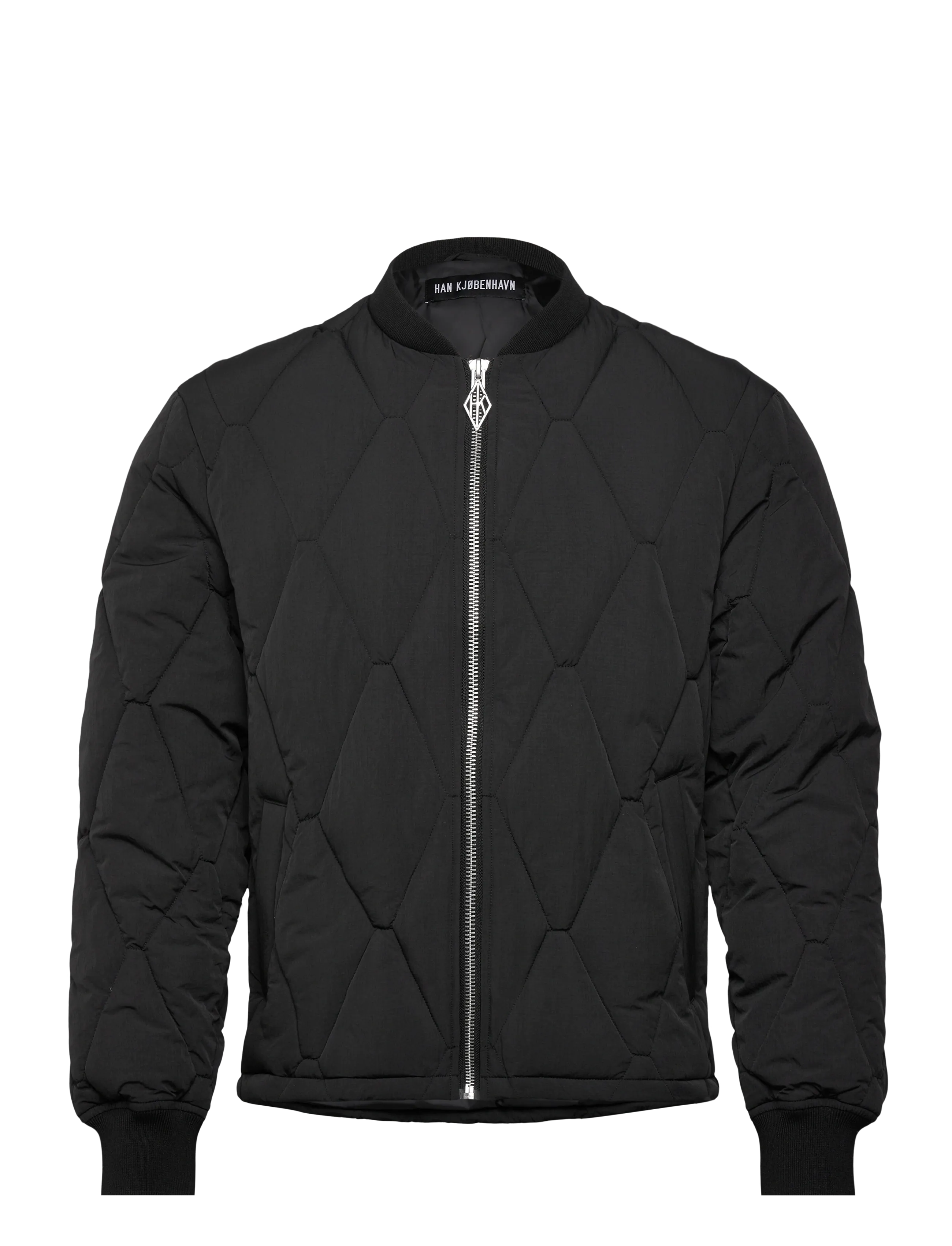 Diamond Padded Jacket - BLACK