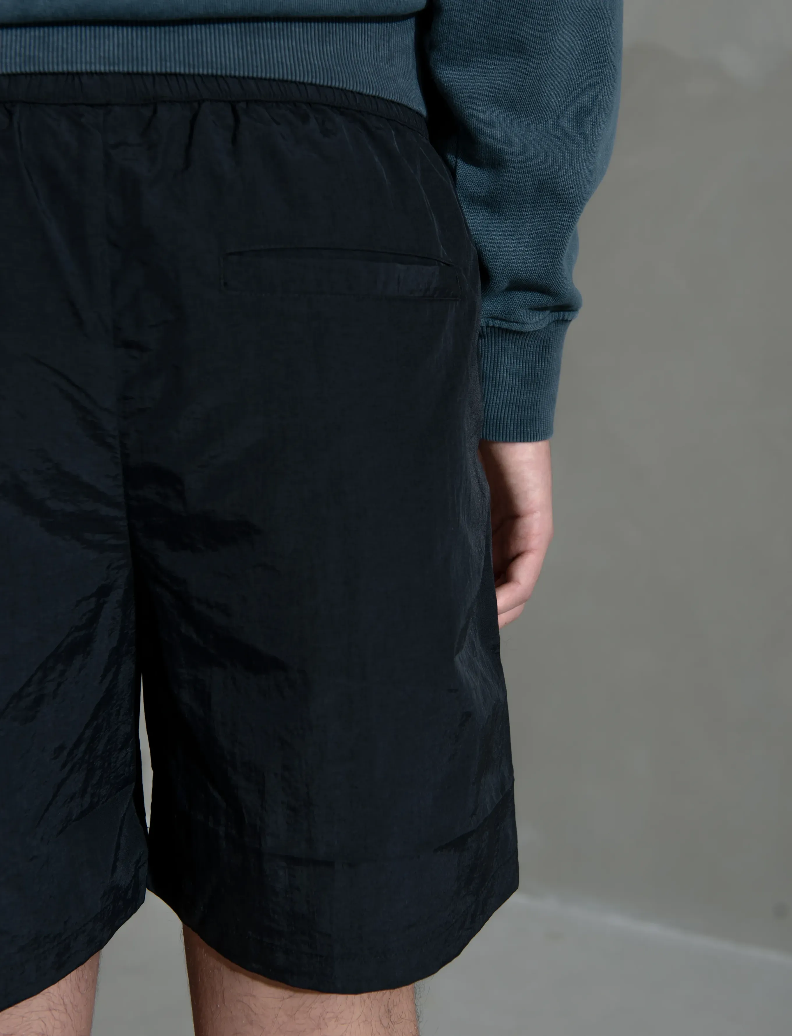 HAN Kjøbenhavn - Nylon Track Shorts - shorts en molleton - black - 3