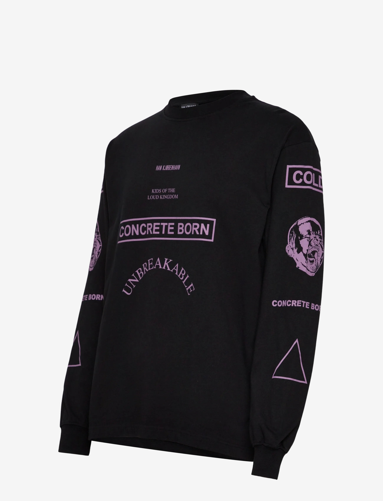 HAN Kjøbenhavn - Graphic Long Sleeve Tee - langærmede t-shirts - black - 2