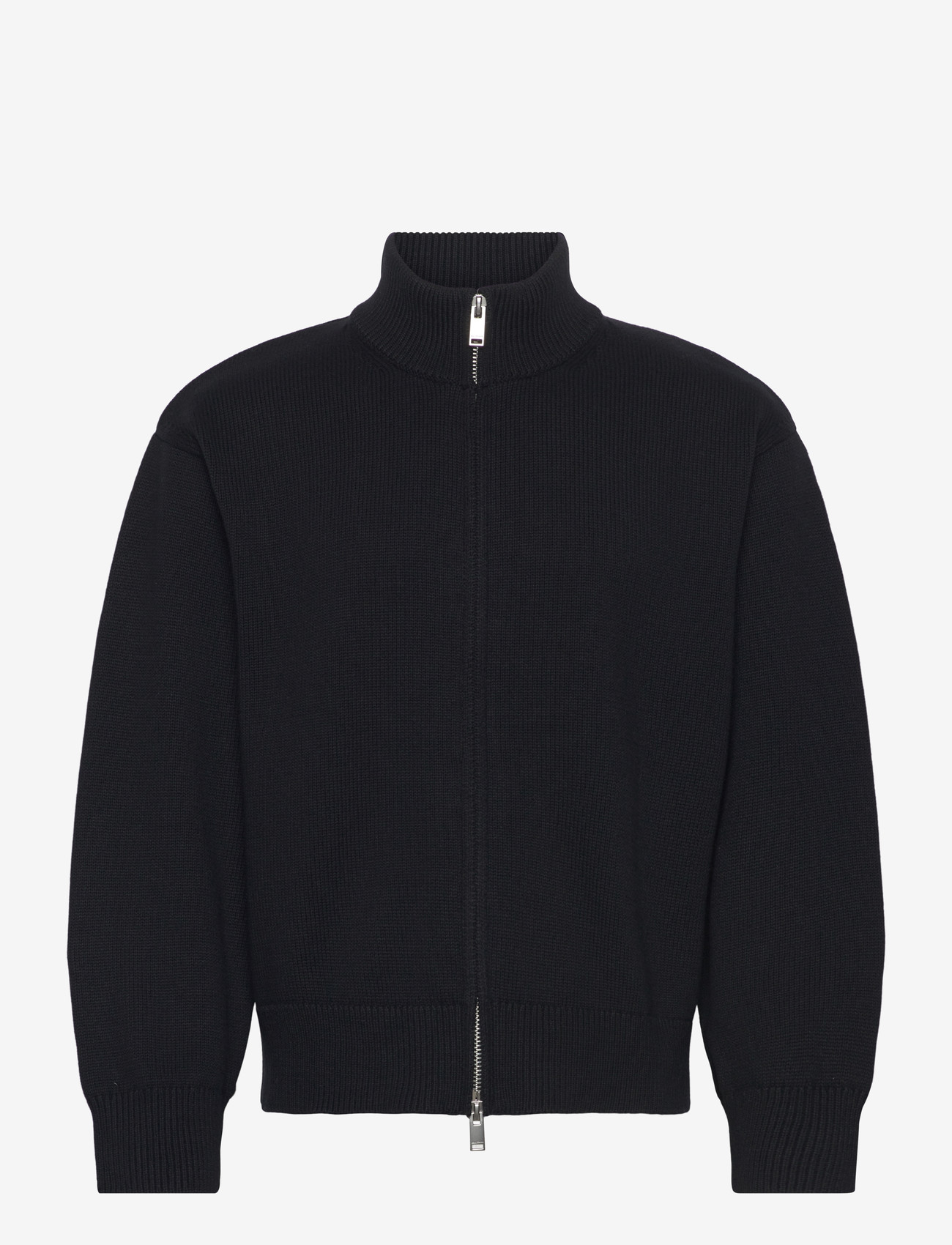 HAN Kjøbenhavn - Diamond Knit Cardigan - pullover mit durchgehendem reißverschluss - black - 0