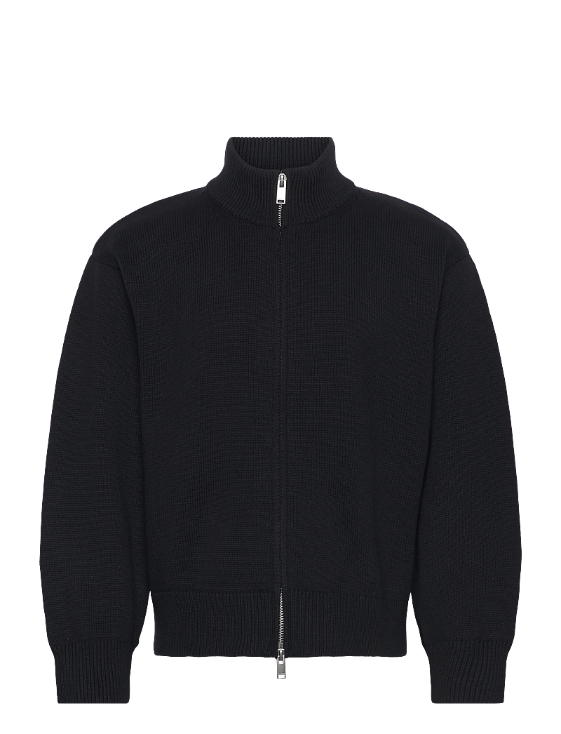 HAN Kjøbenhavn - Diamond Knit Cardigan - pullover mit durchgehendem reißverschluss - black - 0