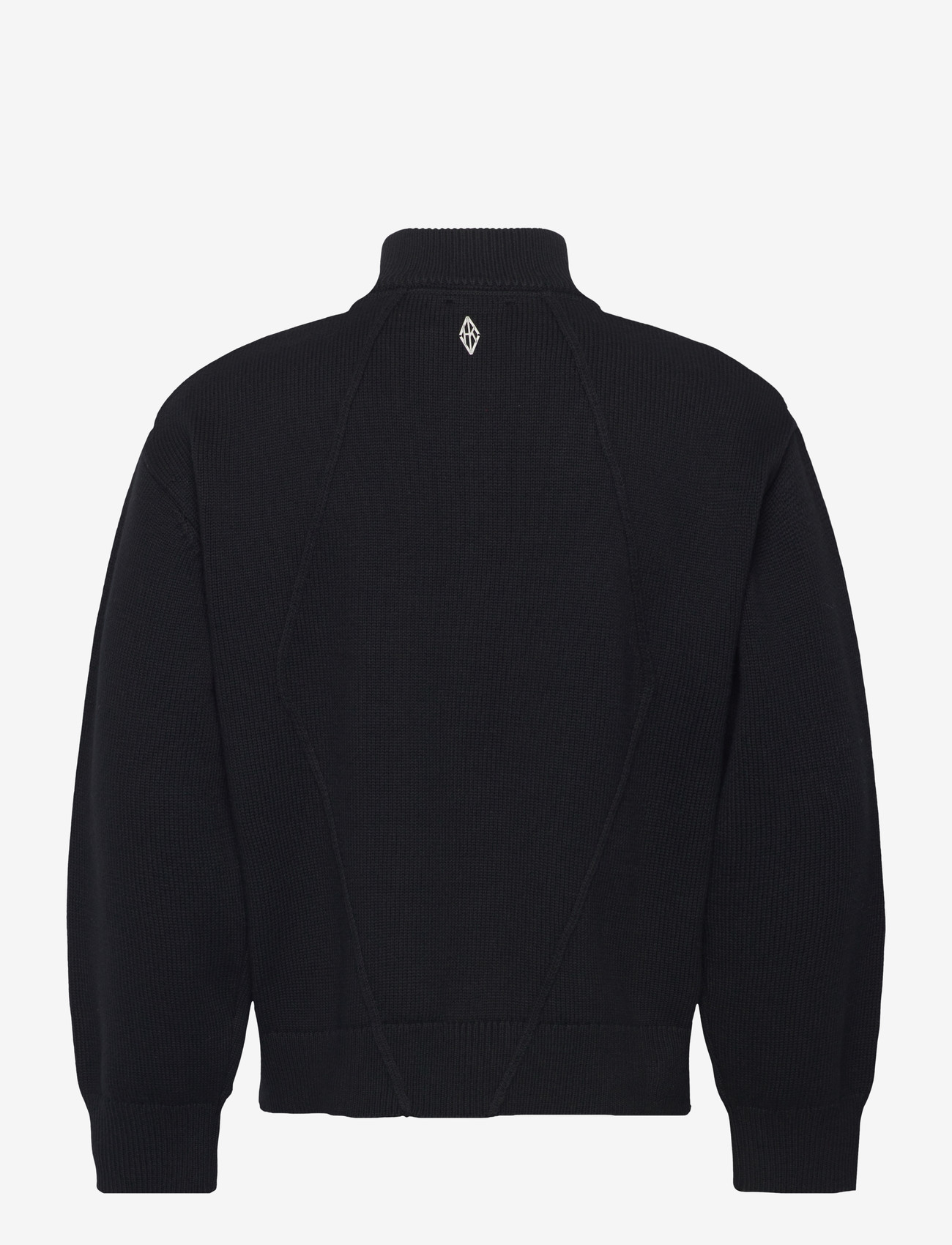 HAN Kjøbenhavn - Diamond Knit Cardigan - pullover mit durchgehendem reißverschluss - black - 1