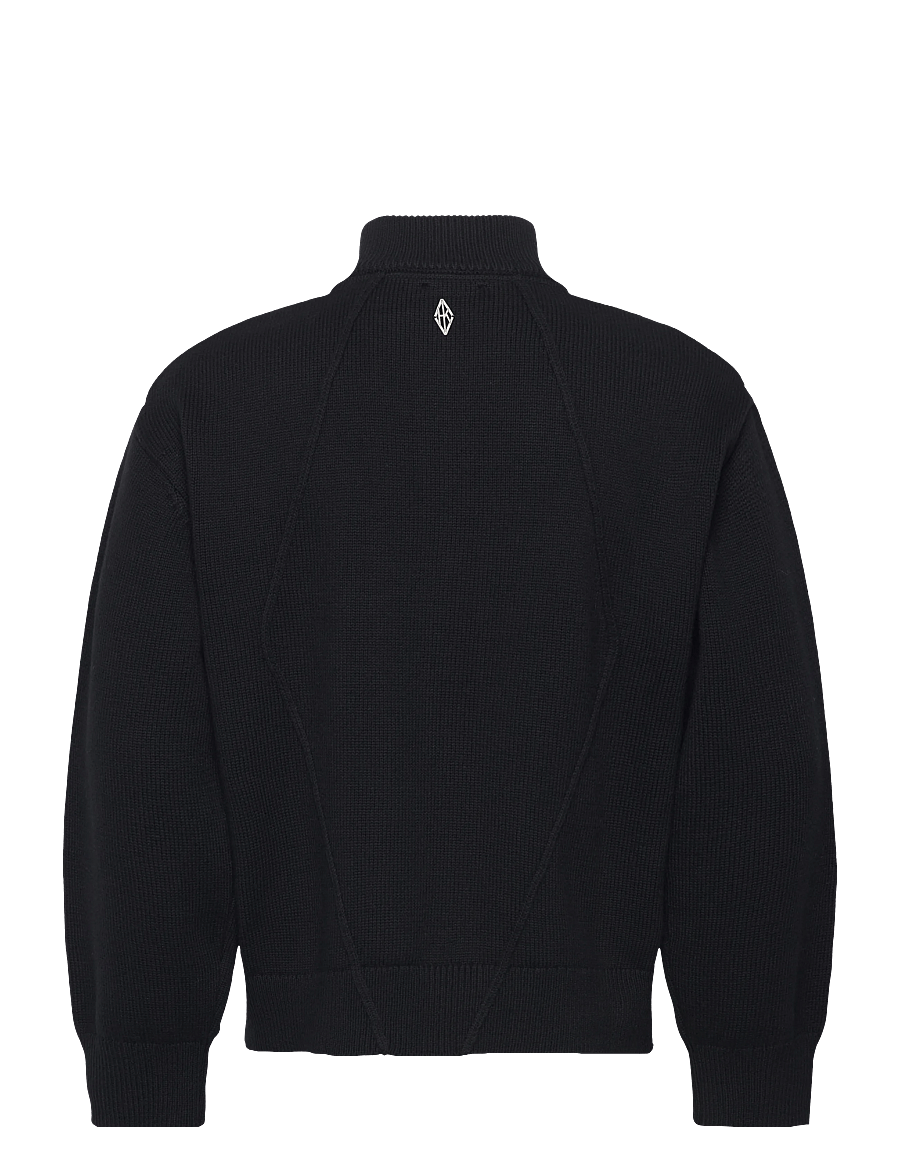 HAN Kjøbenhavn - Diamond Knit Cardigan - pullover mit durchgehendem reißverschluss - black - 2