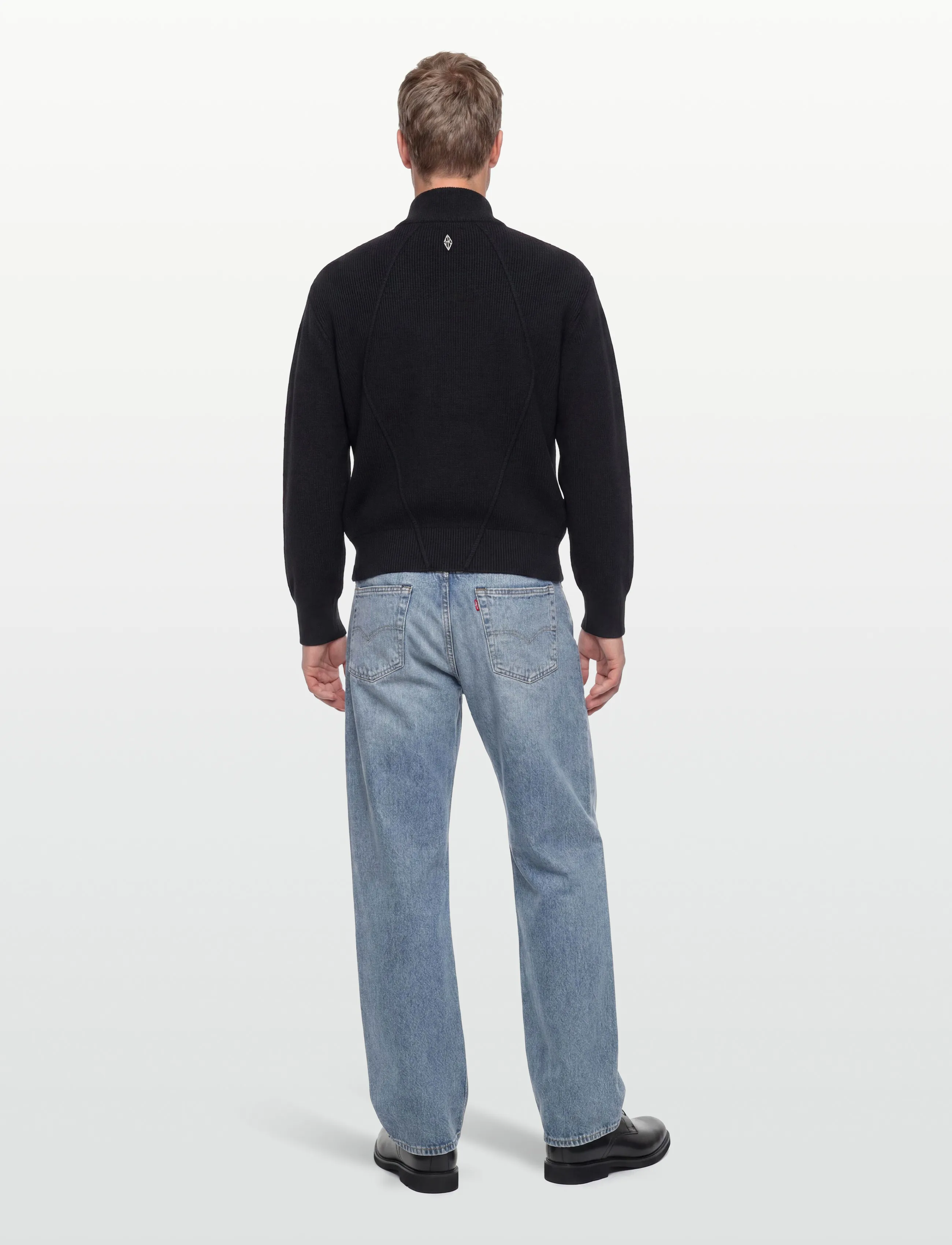 HAN Kjøbenhavn - Diamond Knit Cardigan - pulls zippés - black - 4