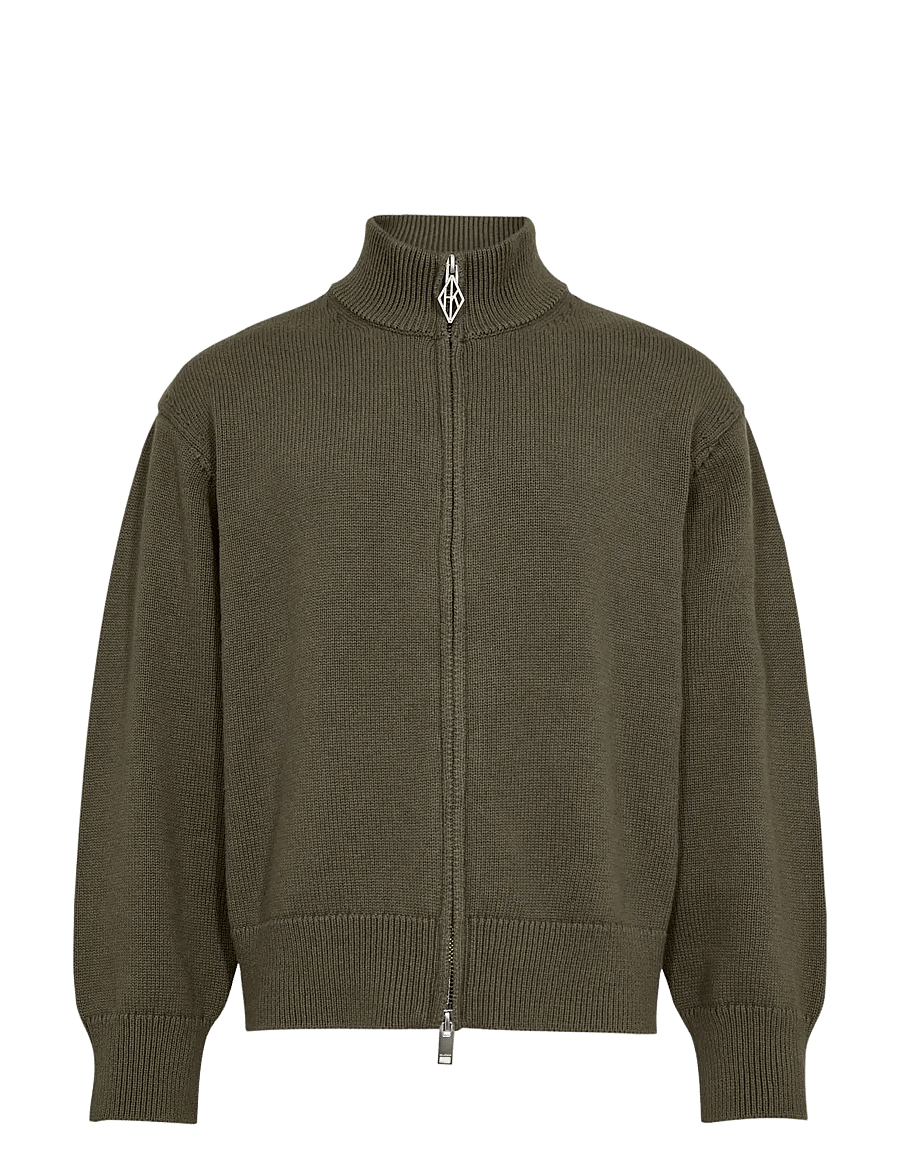 HAN Kjøbenhavn - Diamond Knit Cardigan - fullzip strik - deep green - 1