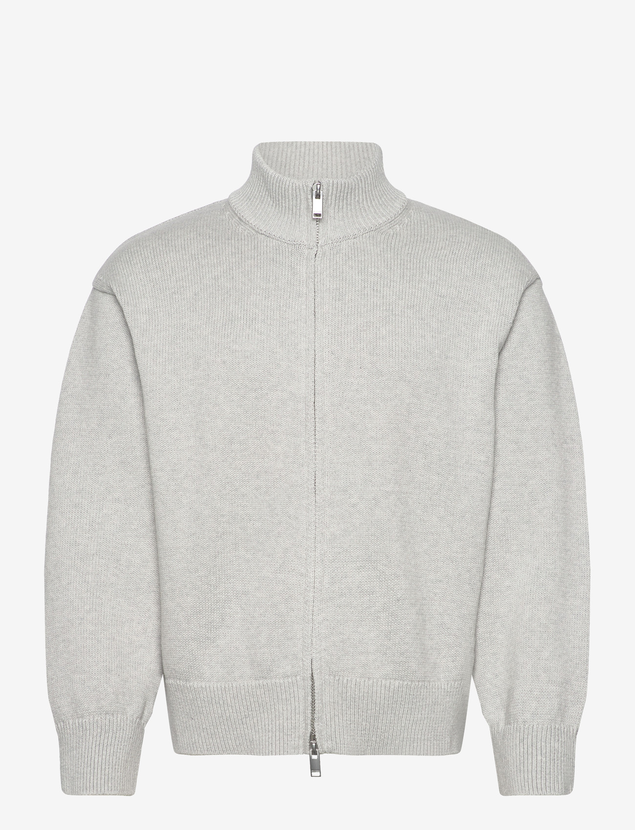 HAN Kjøbenhavn - Diamond Knit Cardigan - pullover mit durchgehendem reißverschluss - grey melange - 0