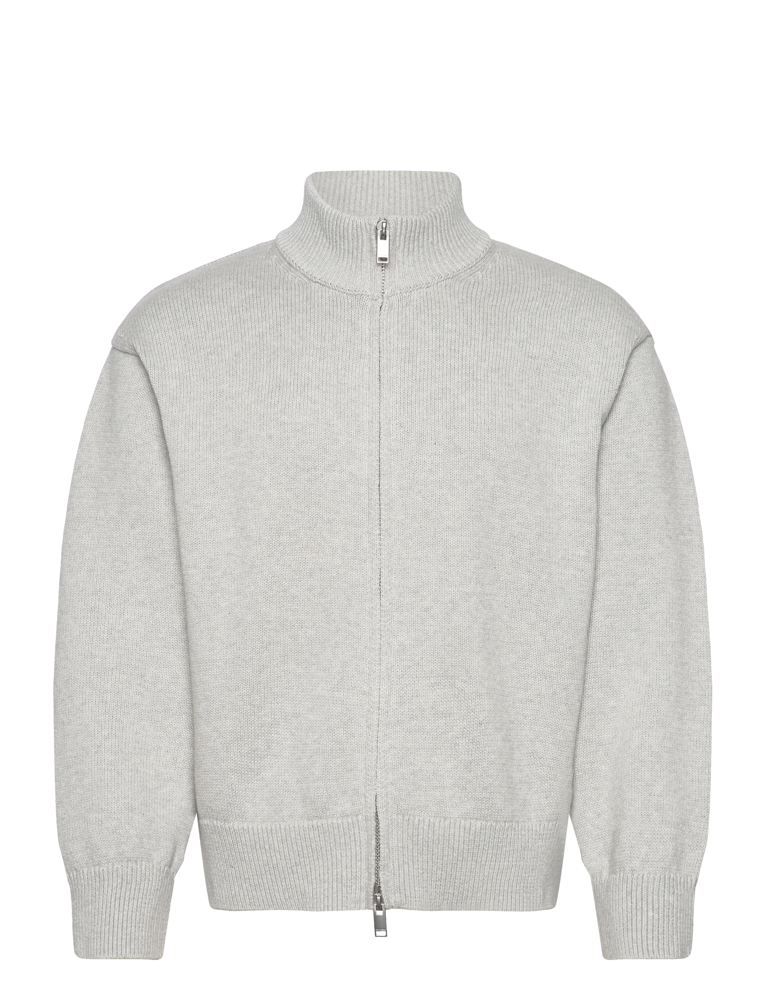 HAN Kjøbenhavn Diamond Knit Cardigan - Megztiniai - GREY MELANGE / grey