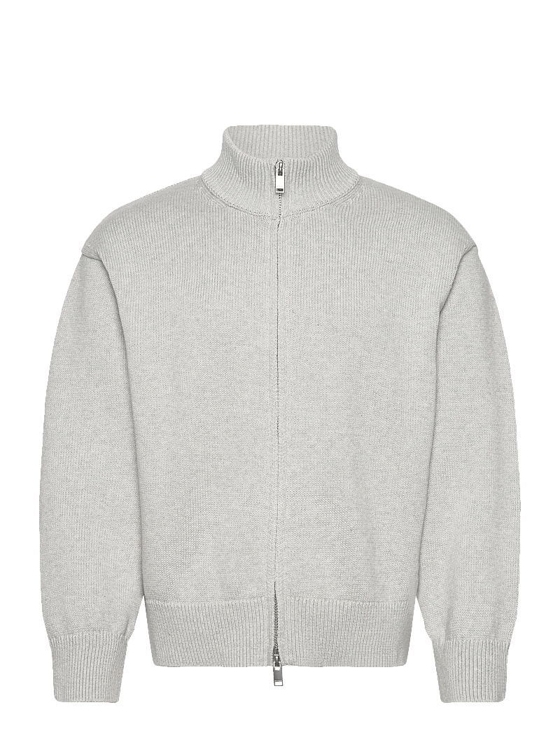 HAN Kjøbenhavn - Diamond Knit Cardigan - pullover mit durchgehendem reißverschluss - grey melange - 0