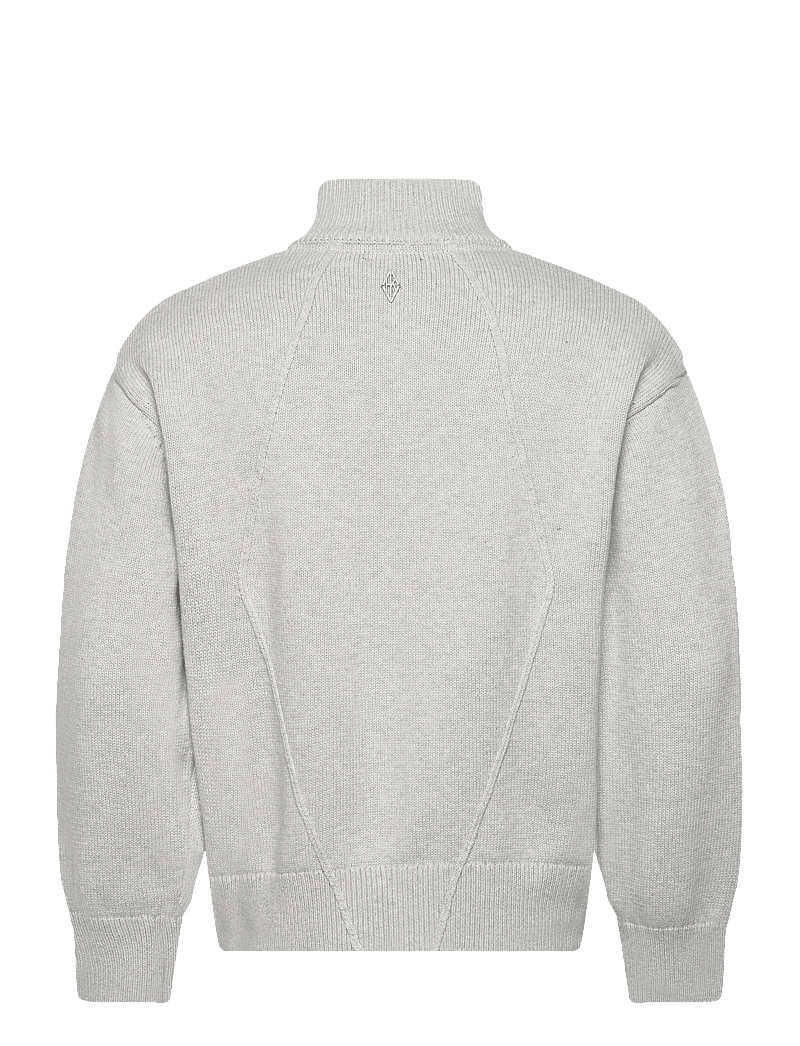 HAN Kjøbenhavn - Diamond Knit Cardigan - pullover mit durchgehendem reißverschluss - grey melange - 1