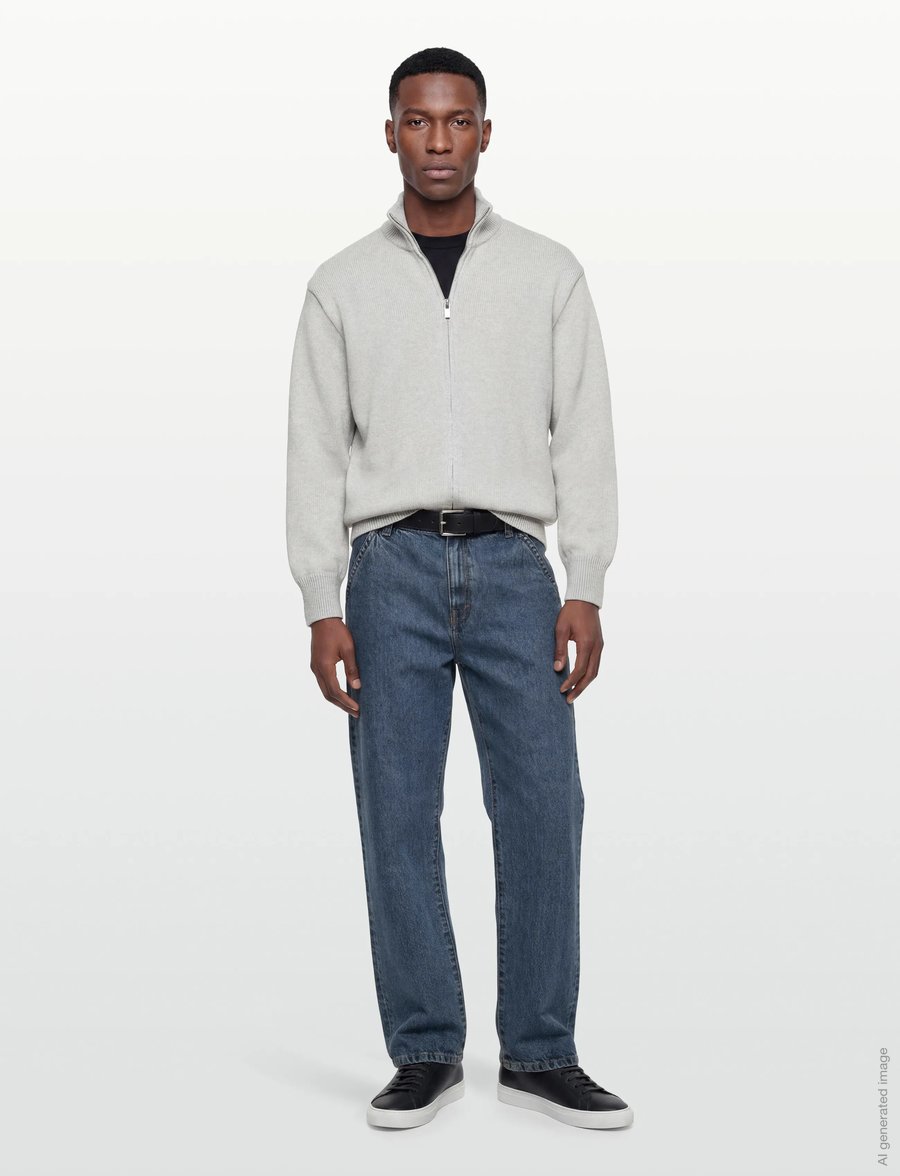 HAN Kjøbenhavn - Diamond Knit Cardigan - swetry rozpinane na zamek - grey melange - 0