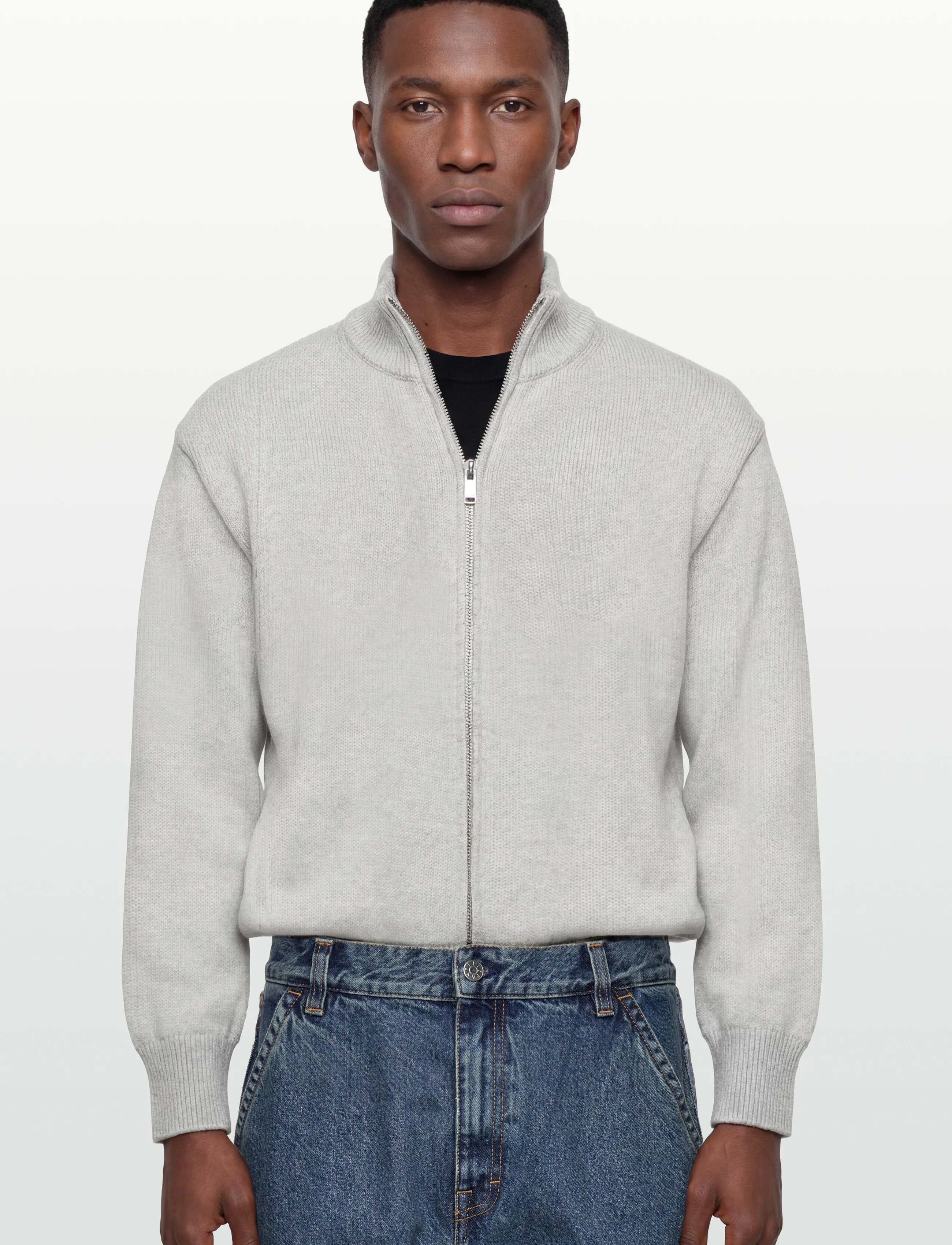 HAN Kjøbenhavn - Diamond Knit Cardigan - fullzip strik - grey melange - 3