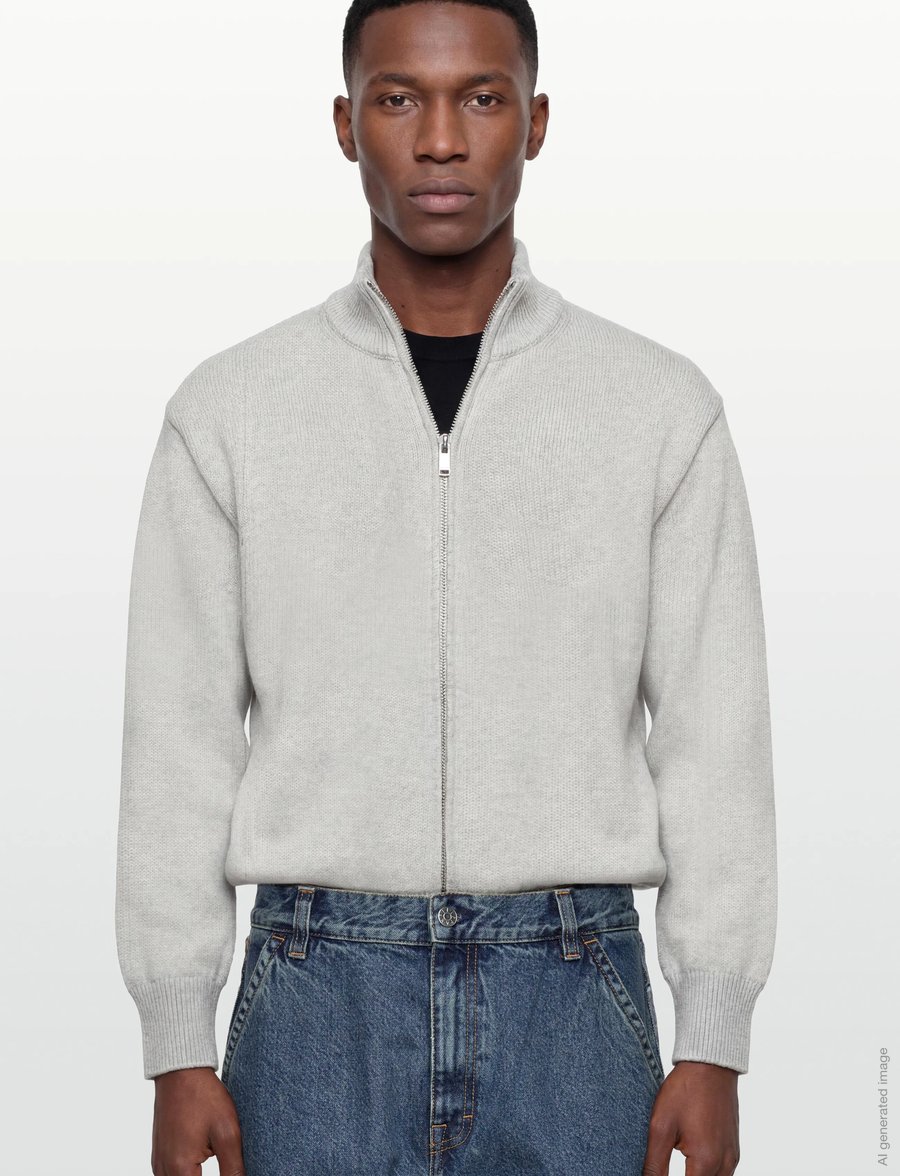 HAN Kjøbenhavn - Diamond Knit Cardigan - swetry rozpinane na zamek - grey melange - 3