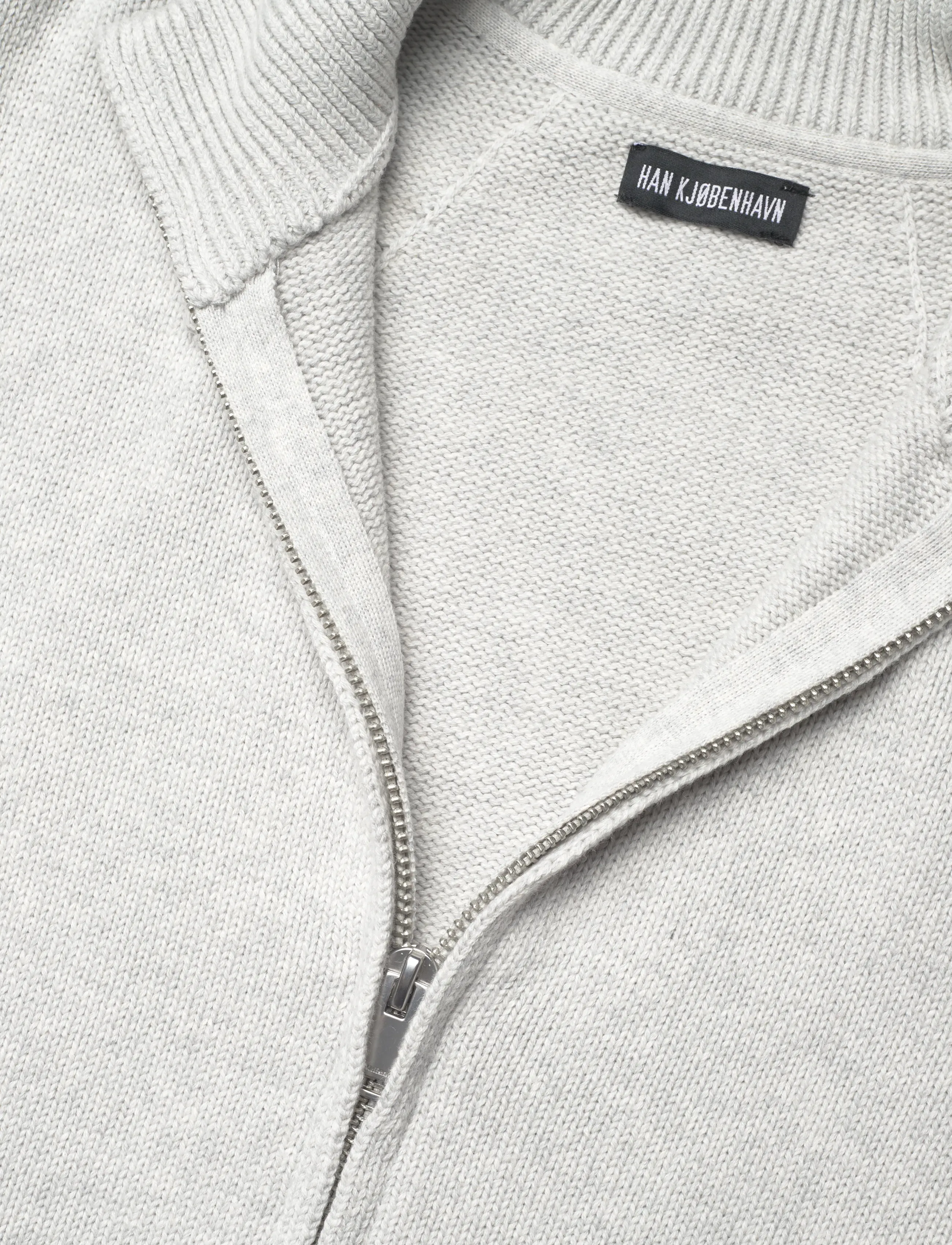 HAN Kjøbenhavn - Diamond Knit Cardigan - fullzip strik - grey melange - 5