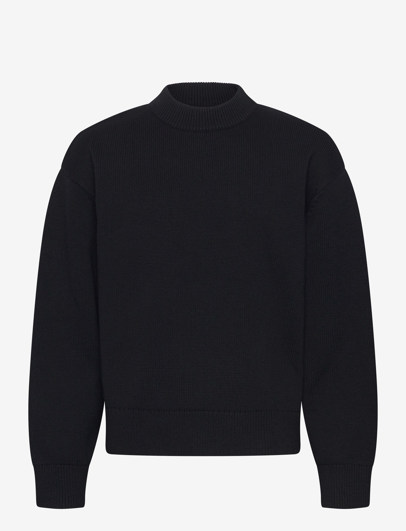 HAN Kjøbenhavn - Diamond Knit Sweater - knitted round necks - black - 0