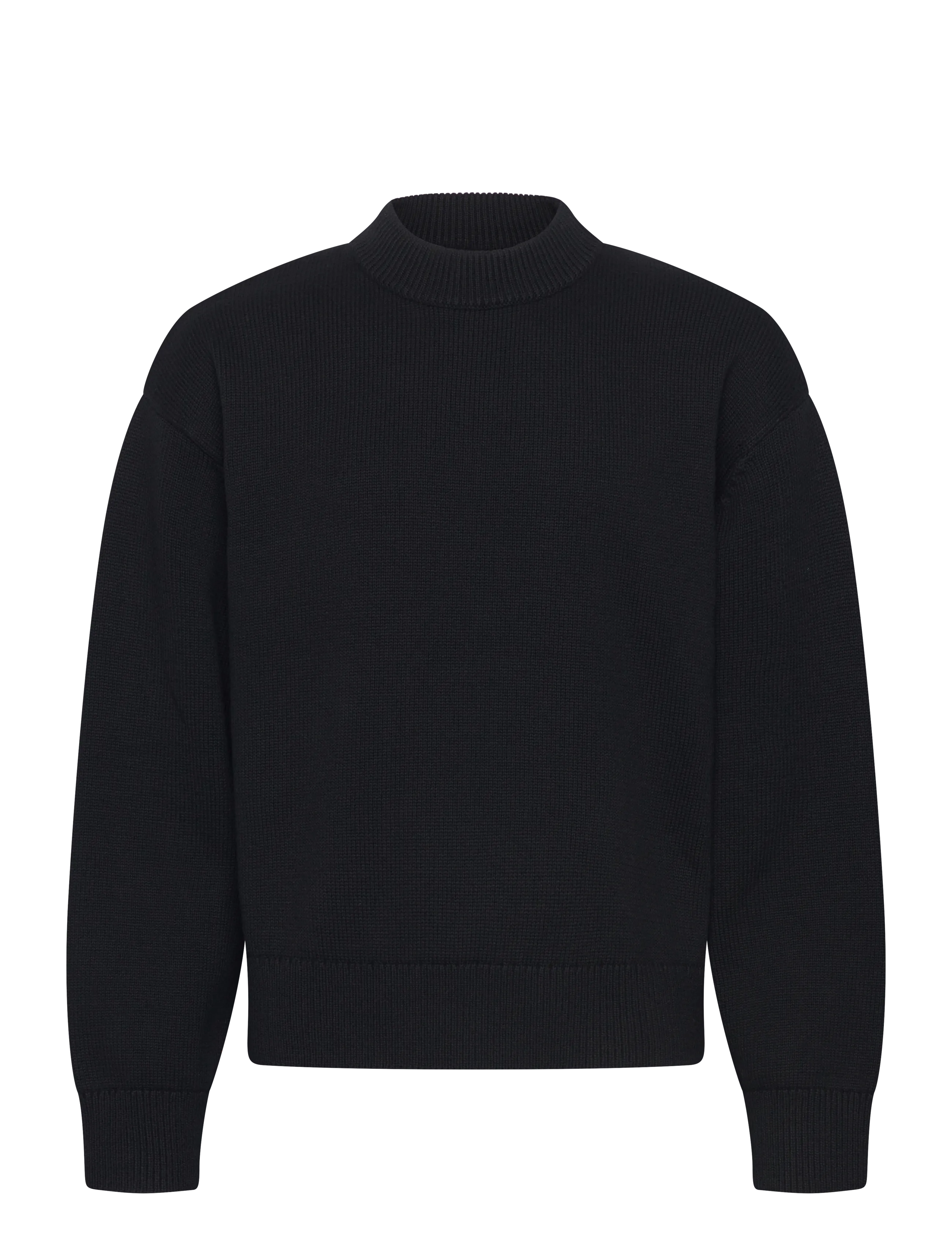 HAN Kjøbenhavn Diamond Knit Sweater - Knitwear - BLACK / black