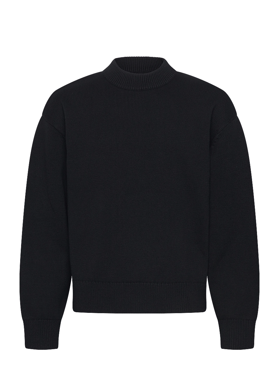 HAN Kjøbenhavn - Diamond Knit Sweater - rundhalsad - black - 1