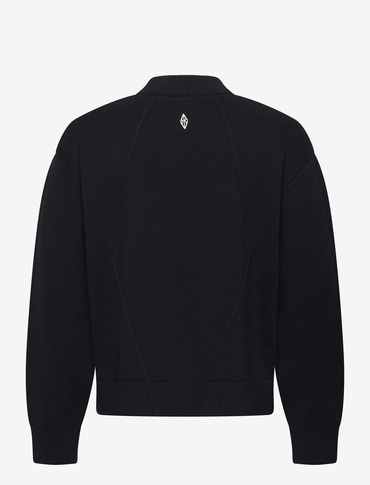 HAN Kjøbenhavn - Diamond Knit Sweater - knitted round necks - black - 1