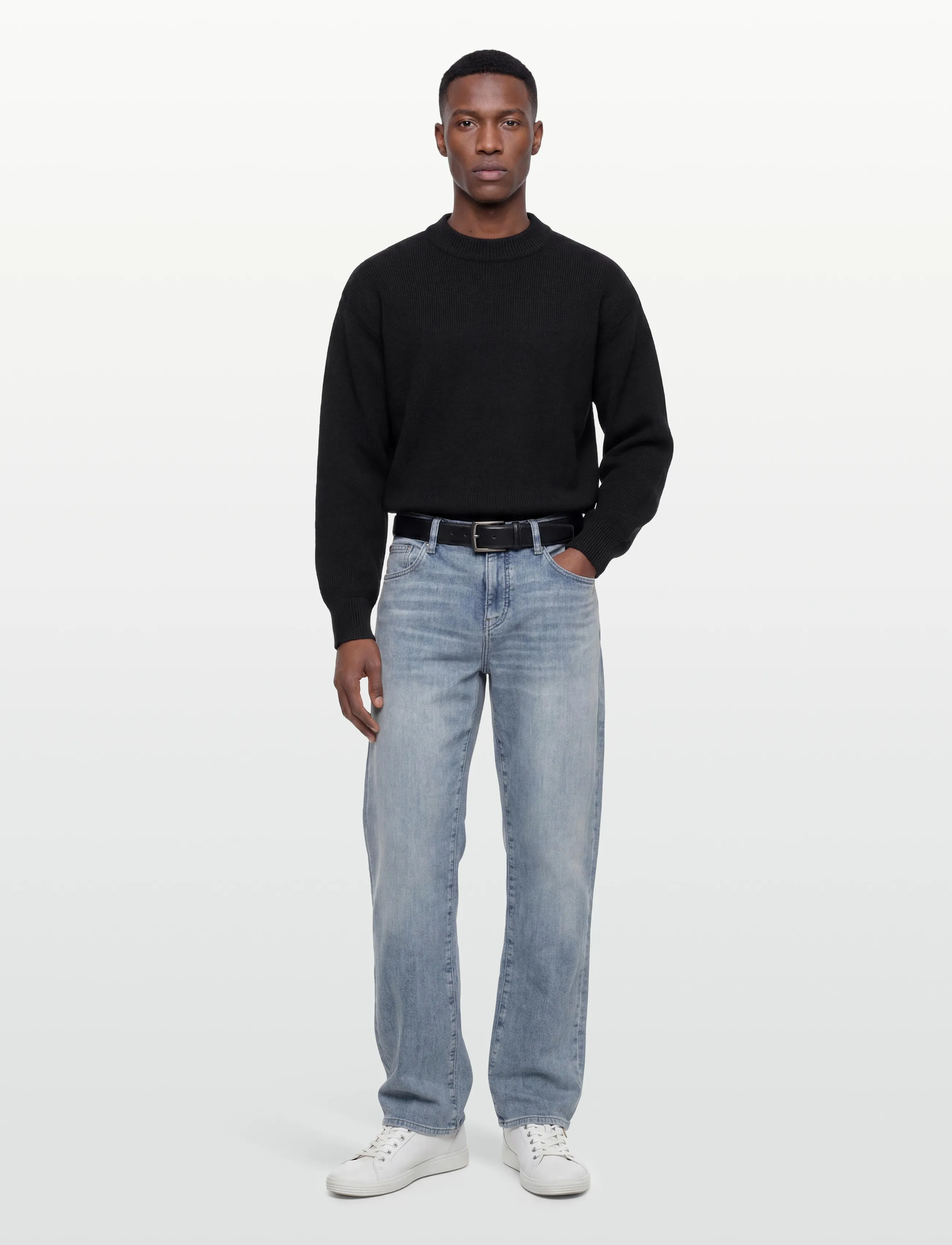 HAN Kjøbenhavn Diamond Knit Sweater, L, Black, Strik > Runde Halse, Herre