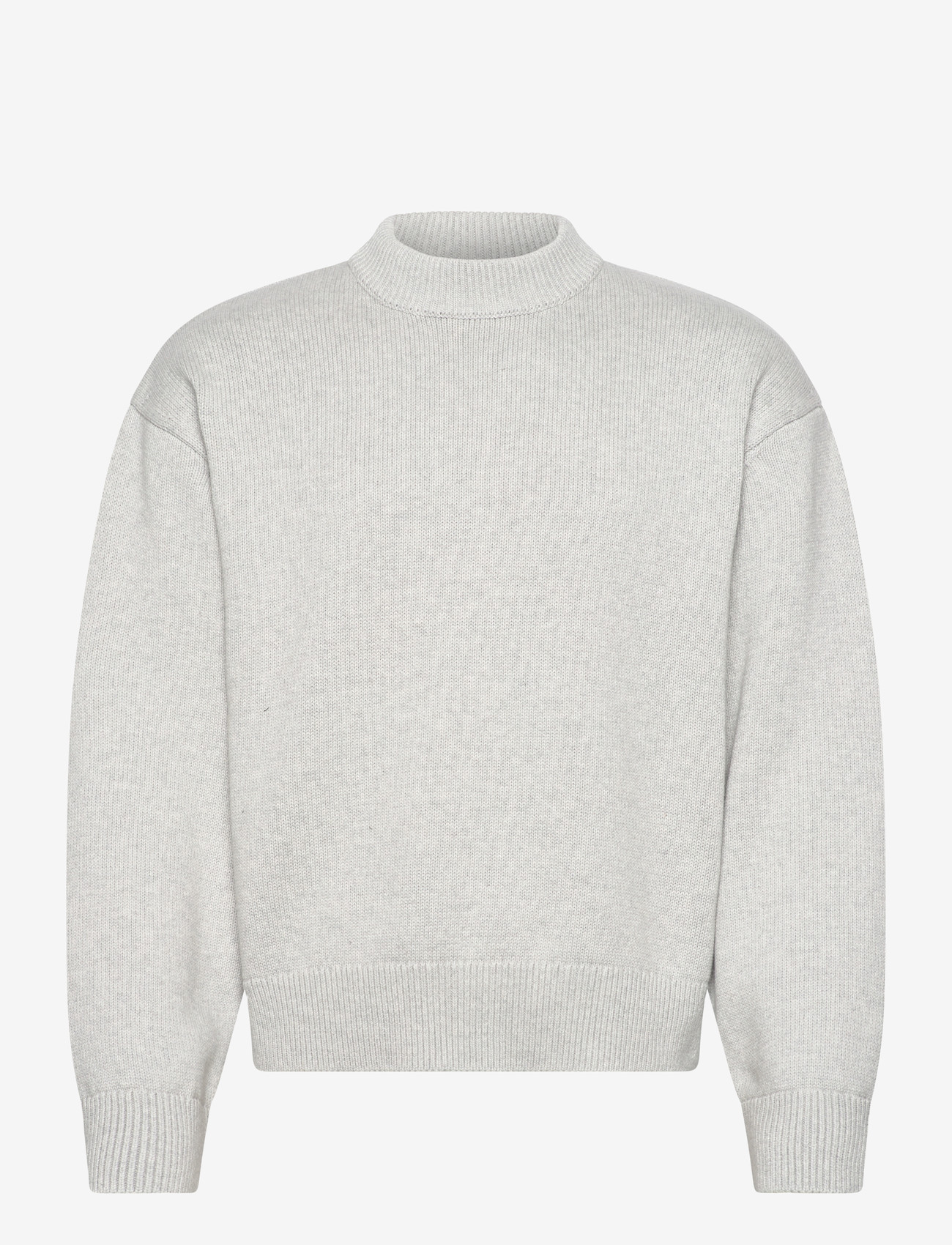 HAN Kjøbenhavn - Diamond Knit Sweater - knitted round necks - grey melange - 0