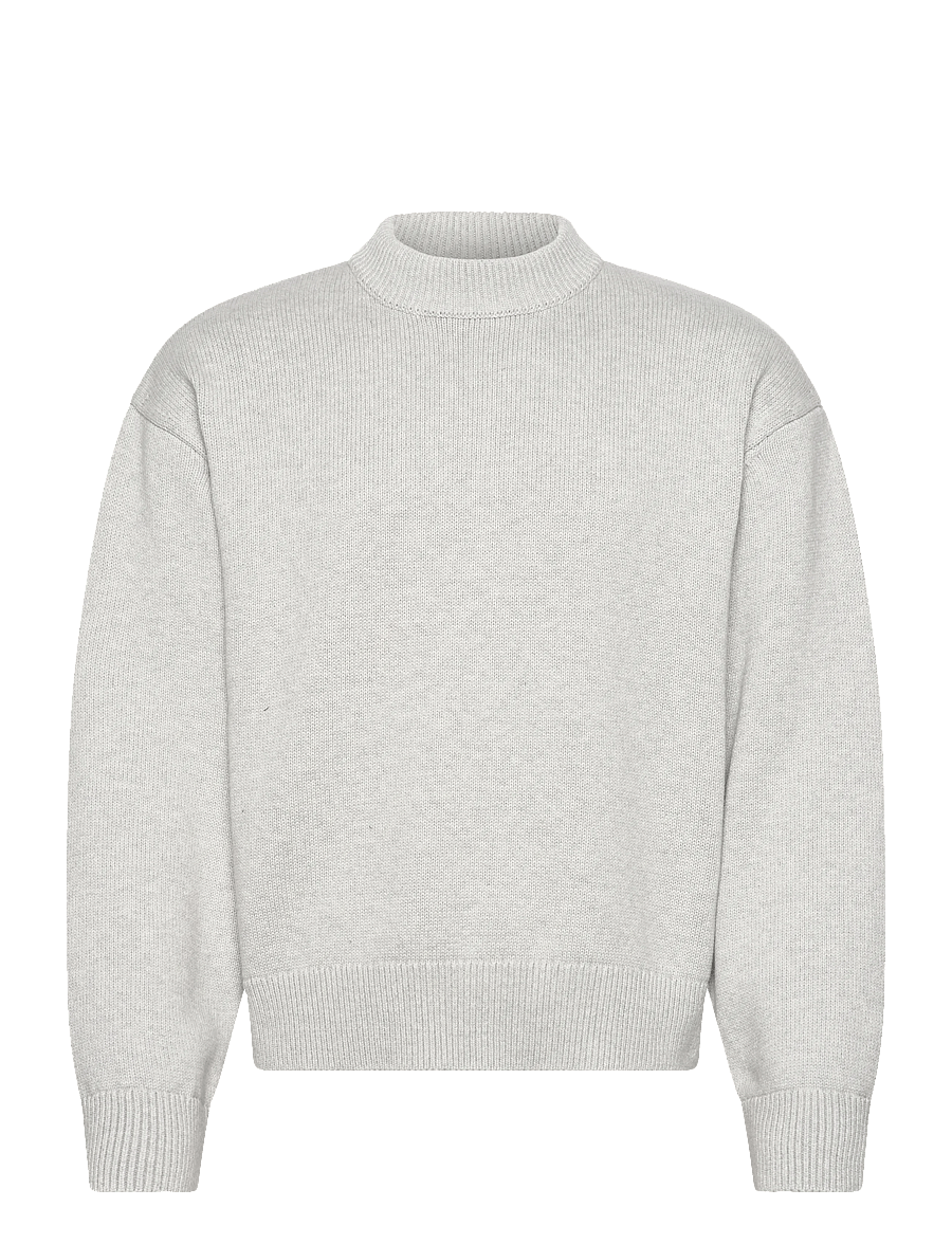 HAN Kjøbenhavn - Diamond Knit Sweater - Ümmarguse kaelusega kudumid - grey melange - 1
