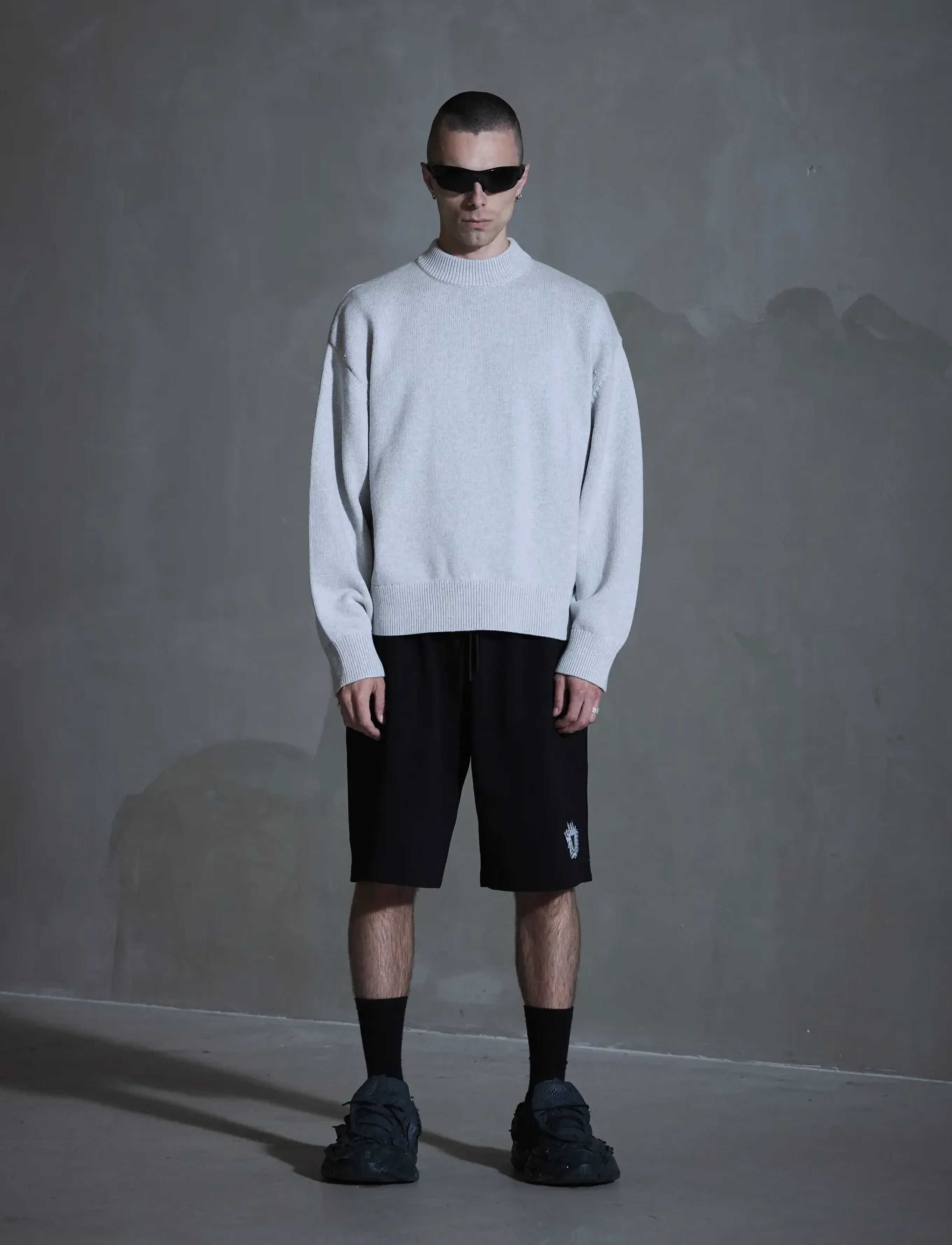 HAN Kjøbenhavn Diamond Knit Sweater - Shop efter stil - GREY MELANGE / grey
