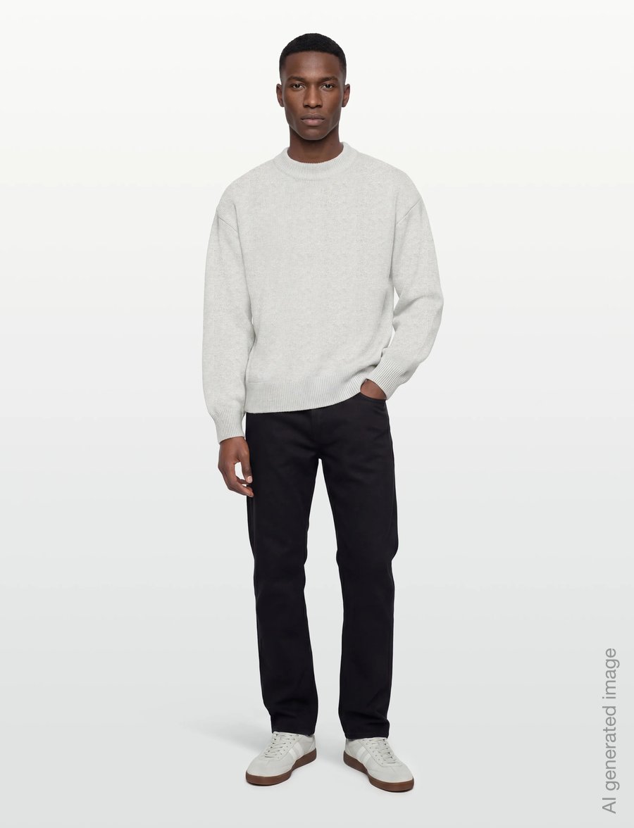 HAN Kjøbenhavn - Diamond Knit Sweater - Ümmarguse kaelusega kudumid - grey melange - 0