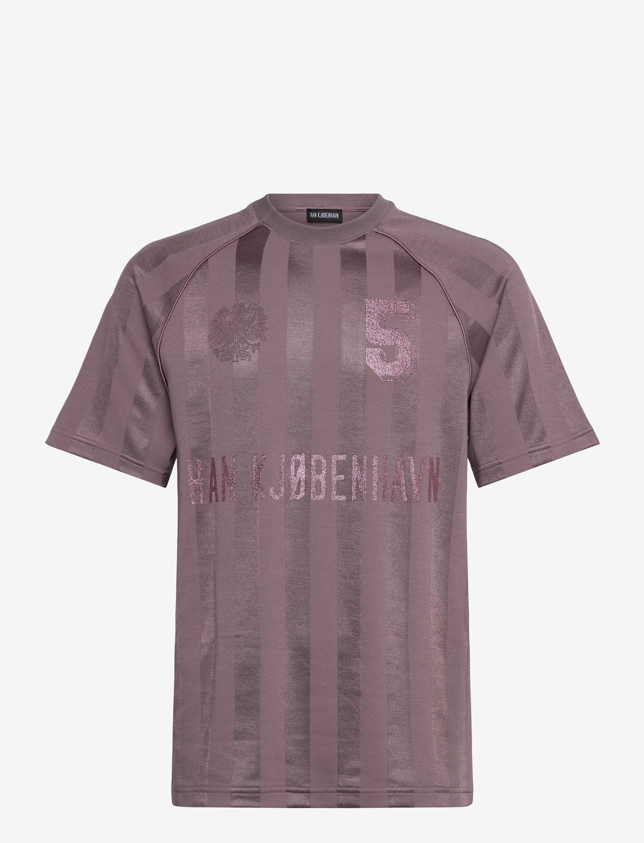 HAN Kjøbenhavn - Logo Football Tee - kortärmade t-shirts - dusty purple - 0