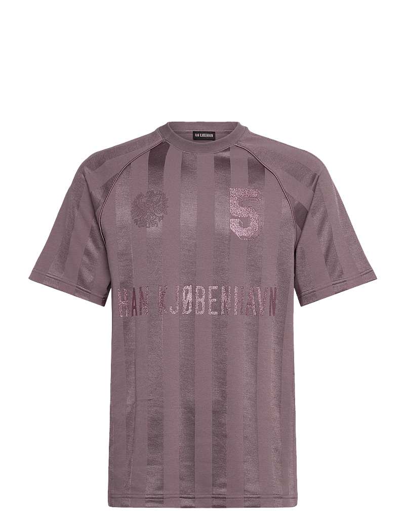 HAN Kjøbenhavn - Logo Football Tee - kortärmade t-shirts - dusty purple - 0