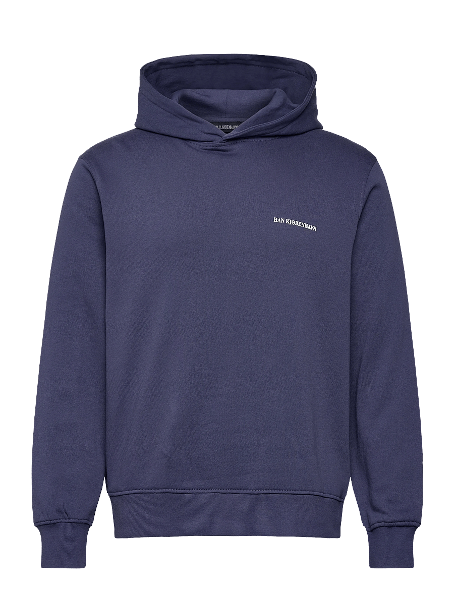 HAN Kjøbenhavn - Regular Hoodie - hættetrøjer - navy - 0