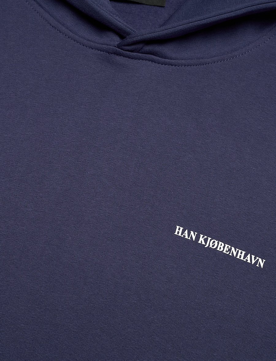 HAN Kjøbenhavn - Regular Hoodie - hættetrøjer - navy - 2
