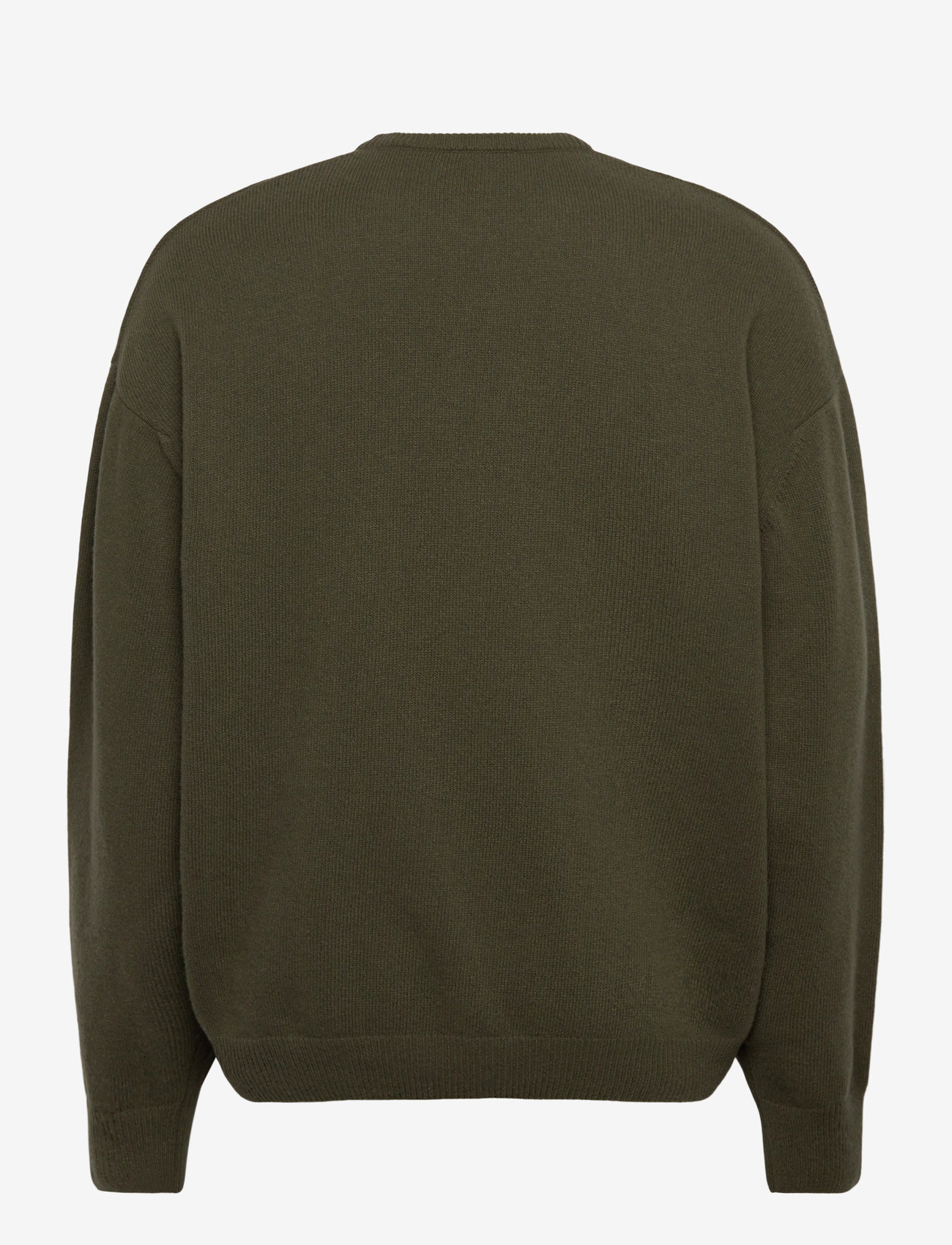 HAN Kjøbenhavn - Logo Relaxed Knit Sweater - rundhalsad - dark green - 1