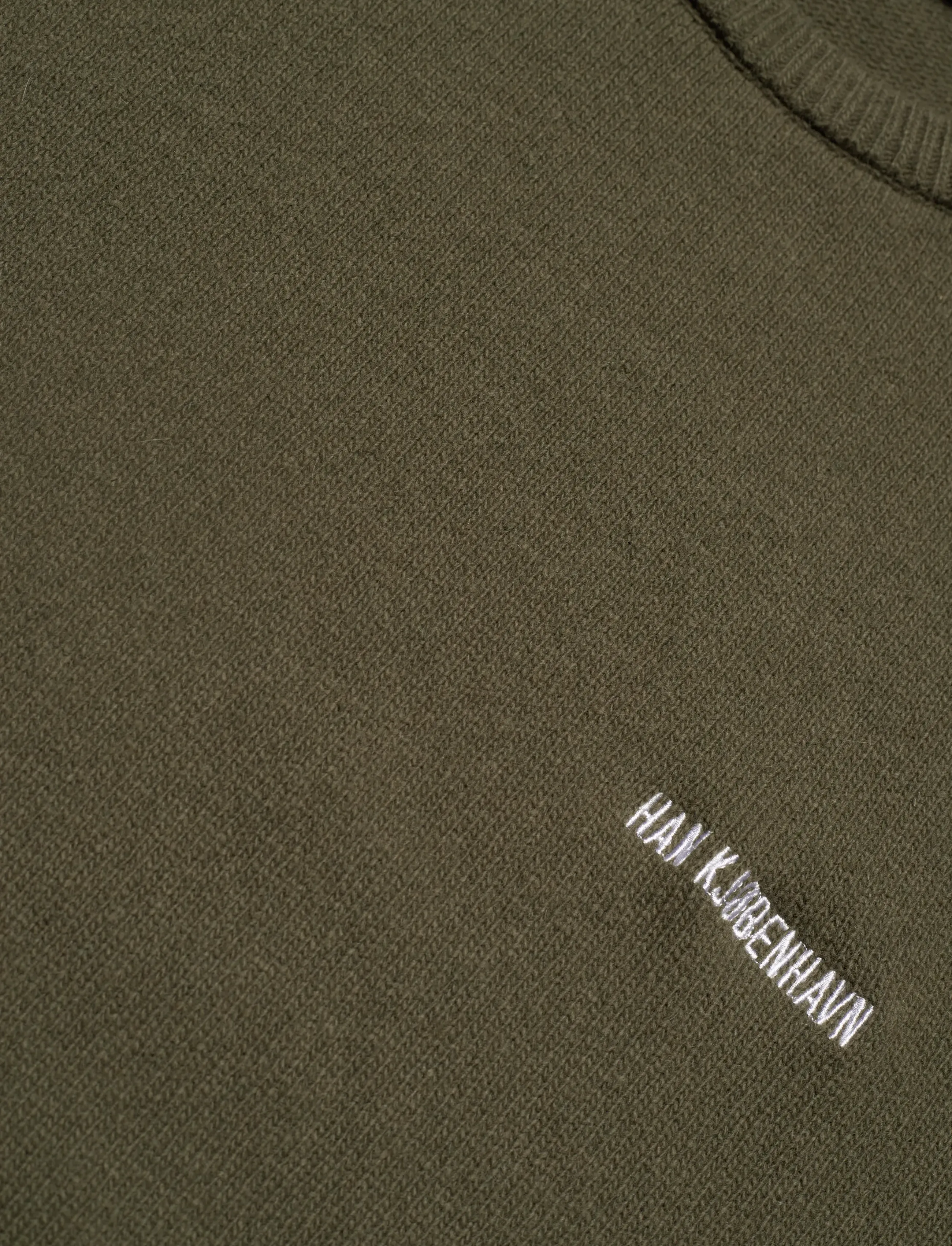 HAN Kjøbenhavn - Logo Relaxed Knit Sweater - pulls col rond - dark green - 2