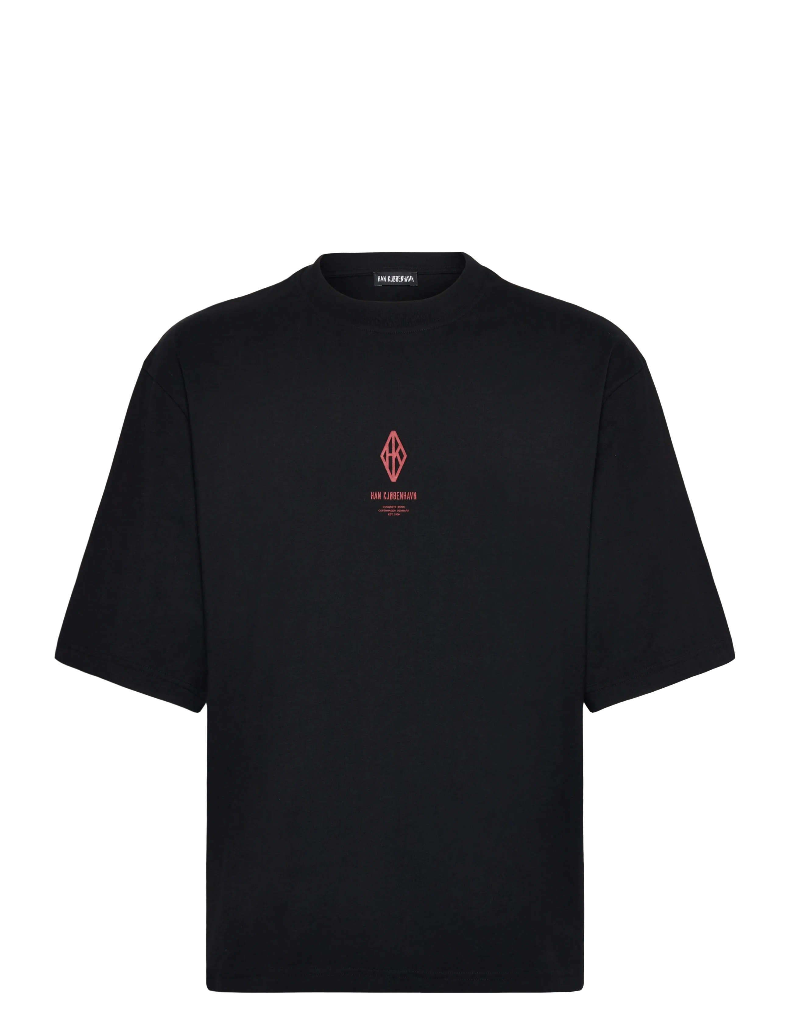 HAN KJØBENHAVN Diamond Loose Tee Schwarz - L - Herren