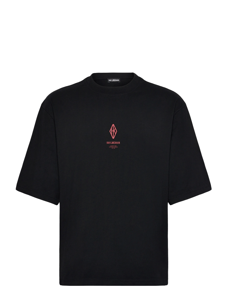 HAN Kjøbenhavn - Diamond Loose Tee - kortærmede t-shirts - black - 1