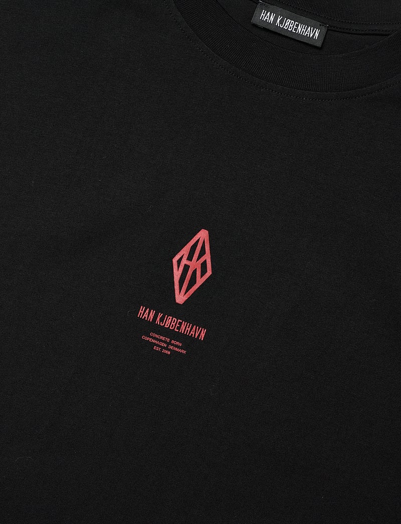 HAN Kjøbenhavn - Diamond Loose Tee - kortärmade t-shirts - black - 4
