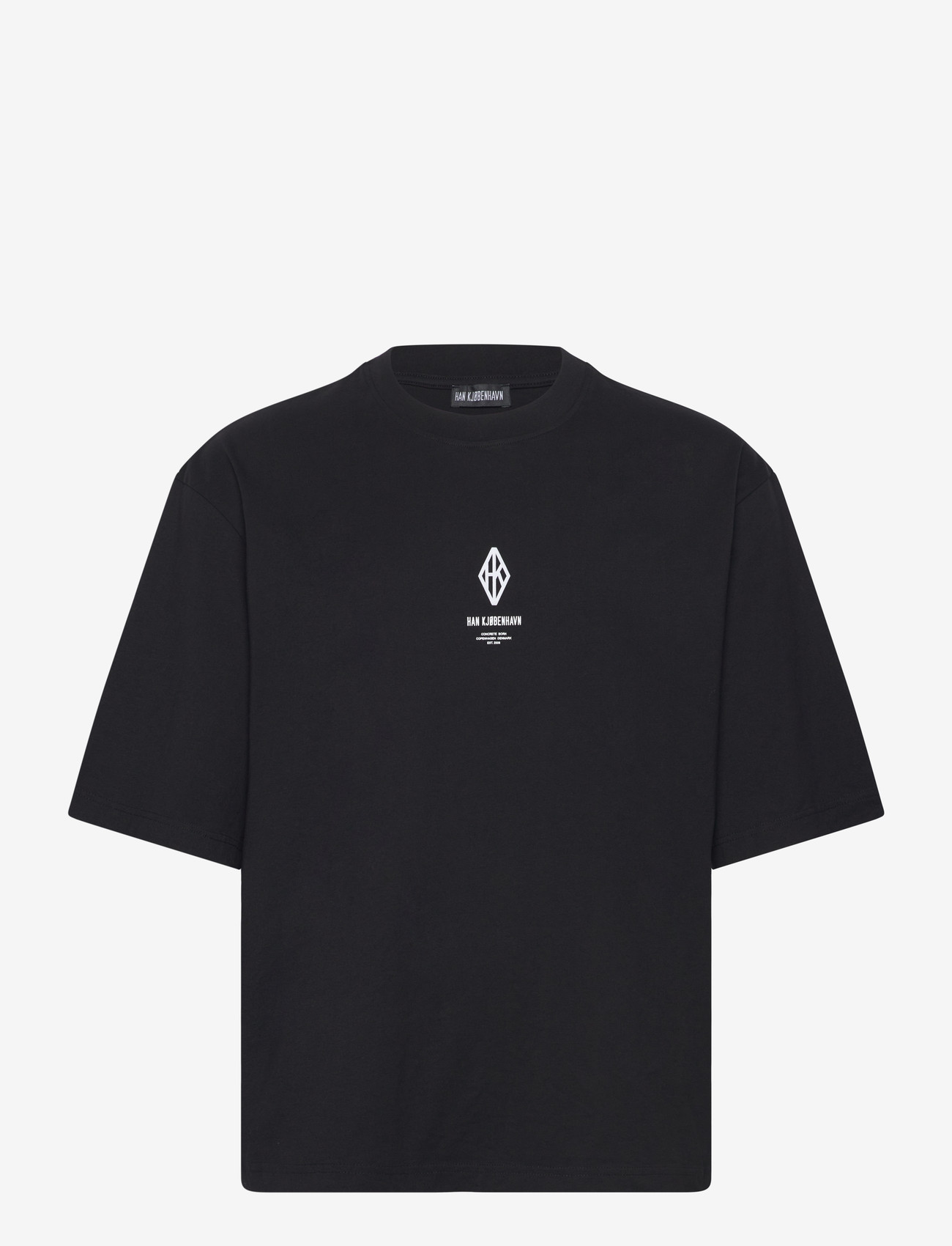 HAN Kjøbenhavn - Diamond Loose Tee - kortærmede t-shirts - black/white - 1