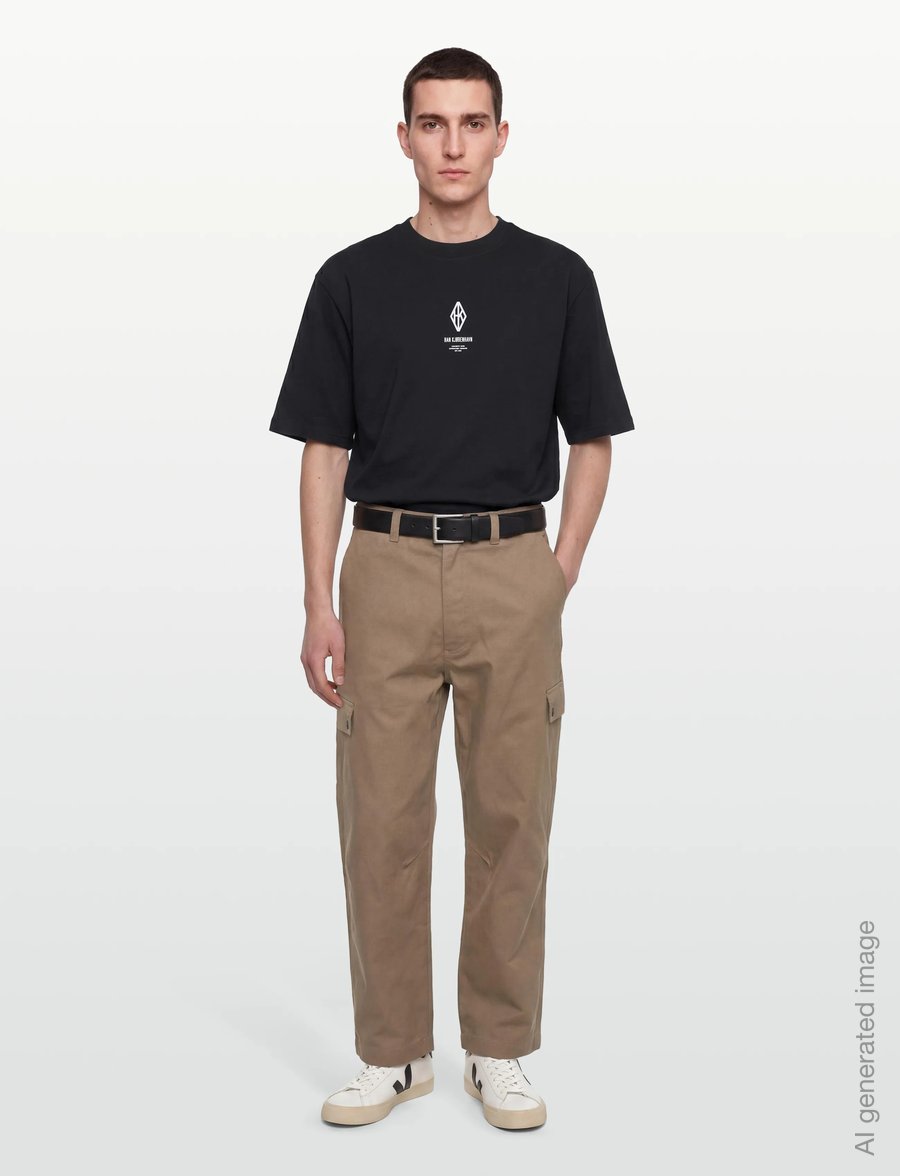 HAN Kjøbenhavn - Diamond Loose Tee - lühikeste varrukatega t-särgid - black/white - 0