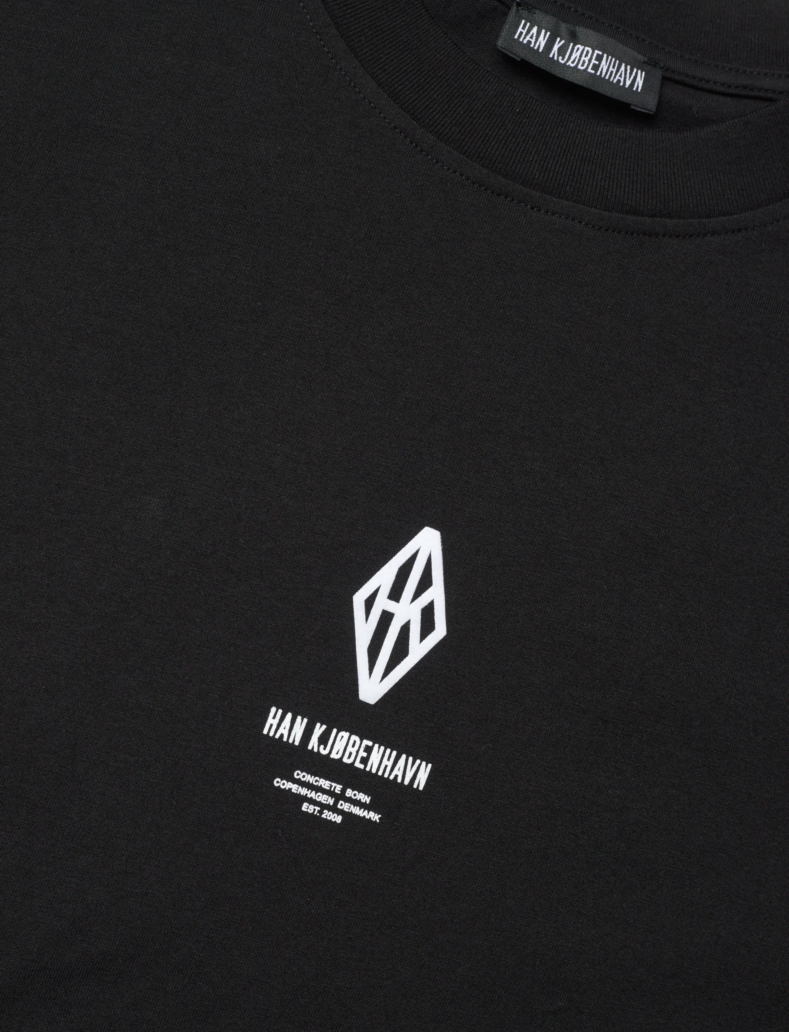 HAN Kjøbenhavn - Diamond Loose Tee - kortärmade t-shirts - black/white - 5