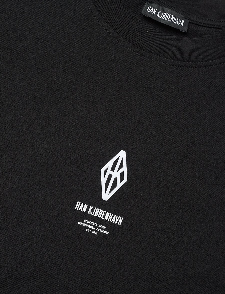 HAN Kjøbenhavn - Diamond Loose Tee - lühikeste varrukatega t-särgid - black/white - 5