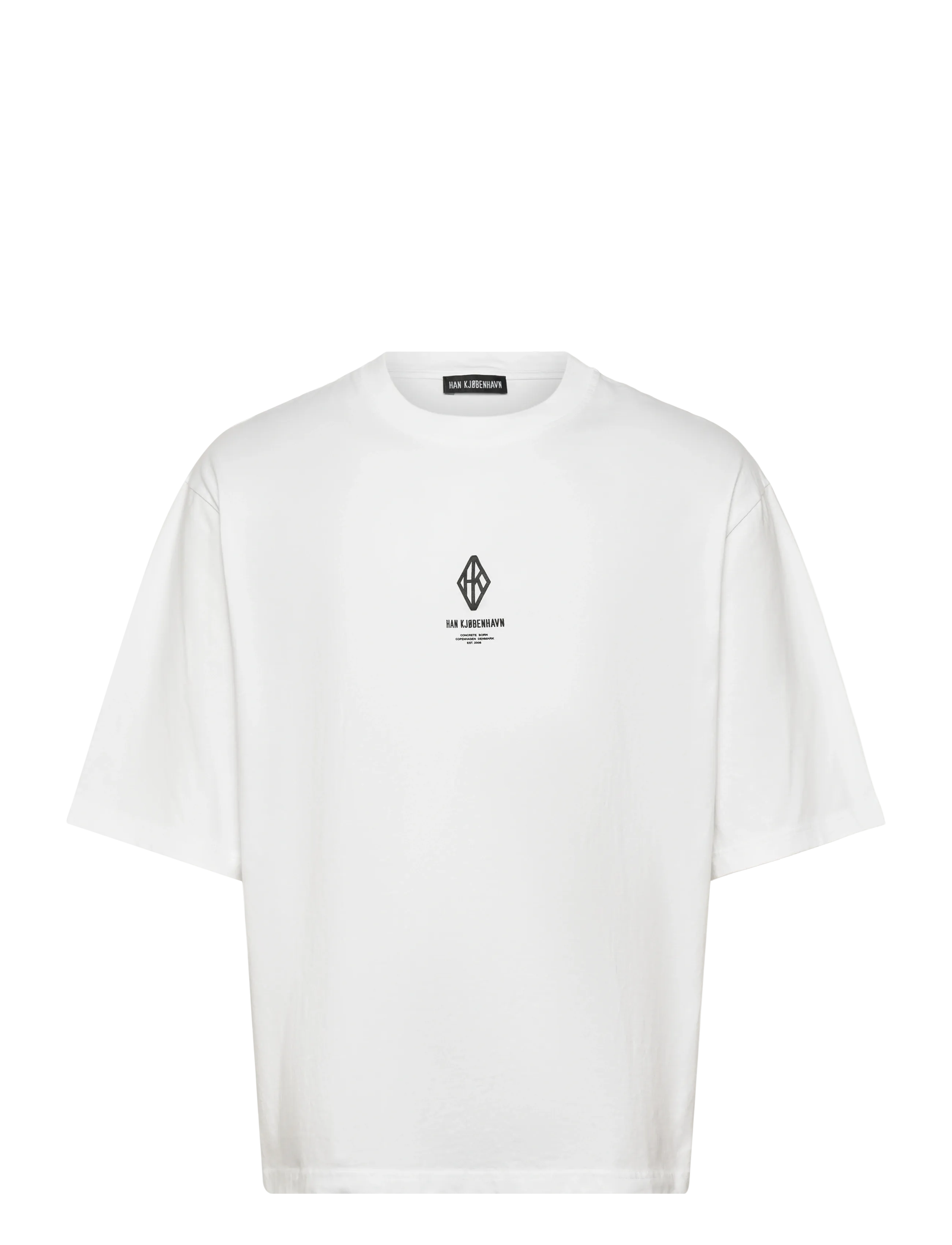 HAN KJØBENHAVN Diamond Loose Tee Weiß - M - Herren