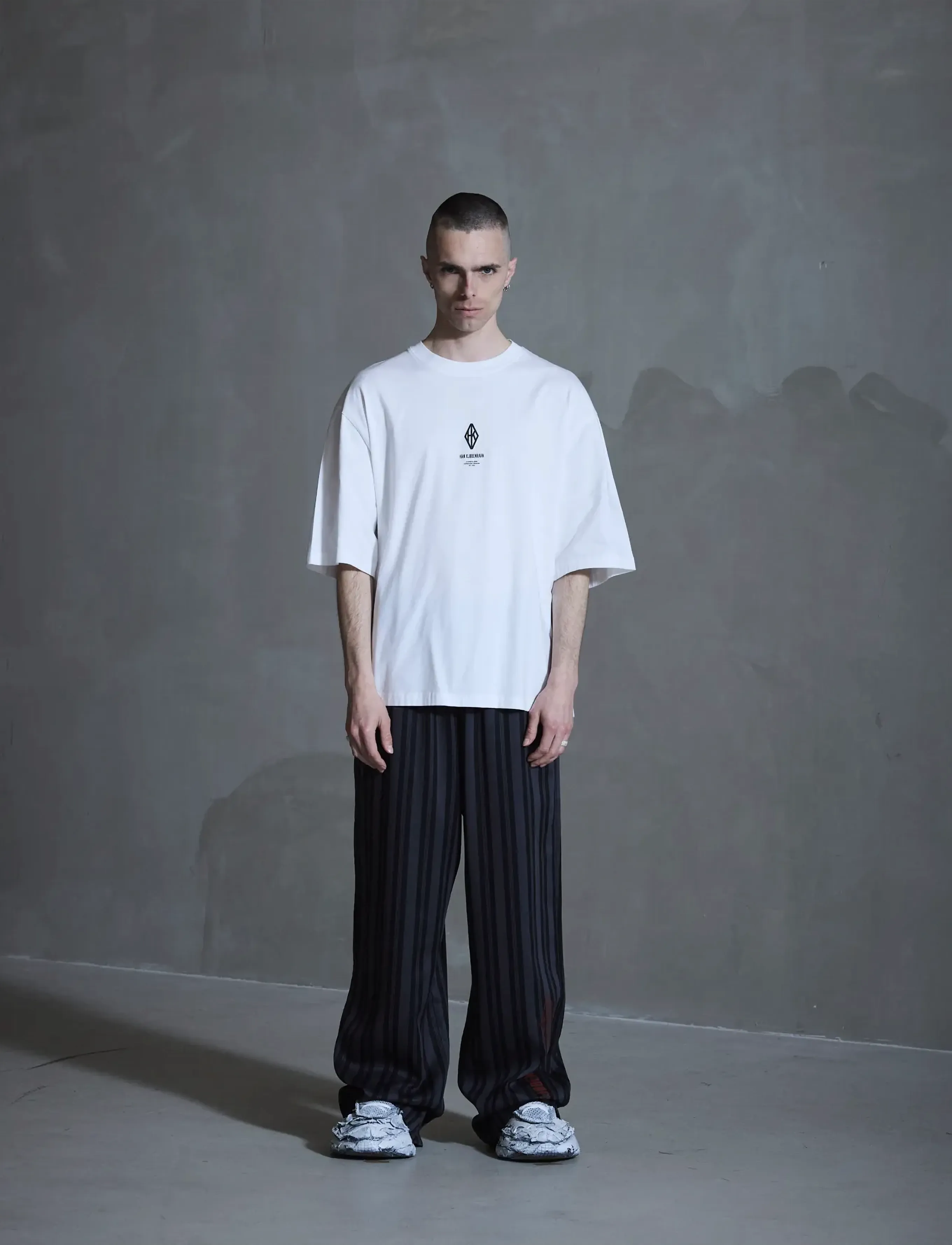 HAN Kjøbenhavn Diamond Oversized Tee - HAN KJØBENHAVN - OFF WHITE / white
