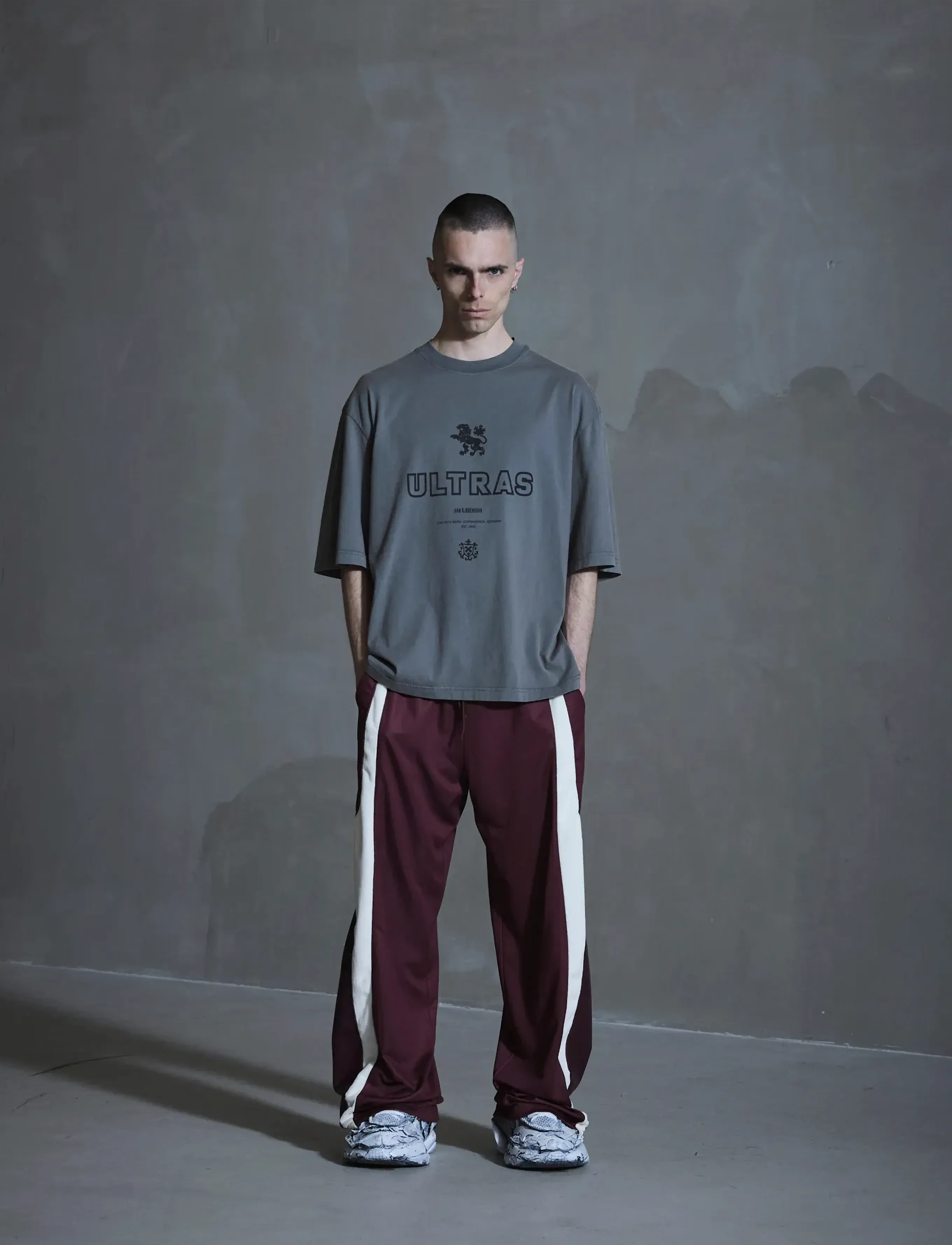 HAN Kjøbenhavn Ultras Oversized Tee, Mænd, Oversize T-shirt, Grå, Str: M