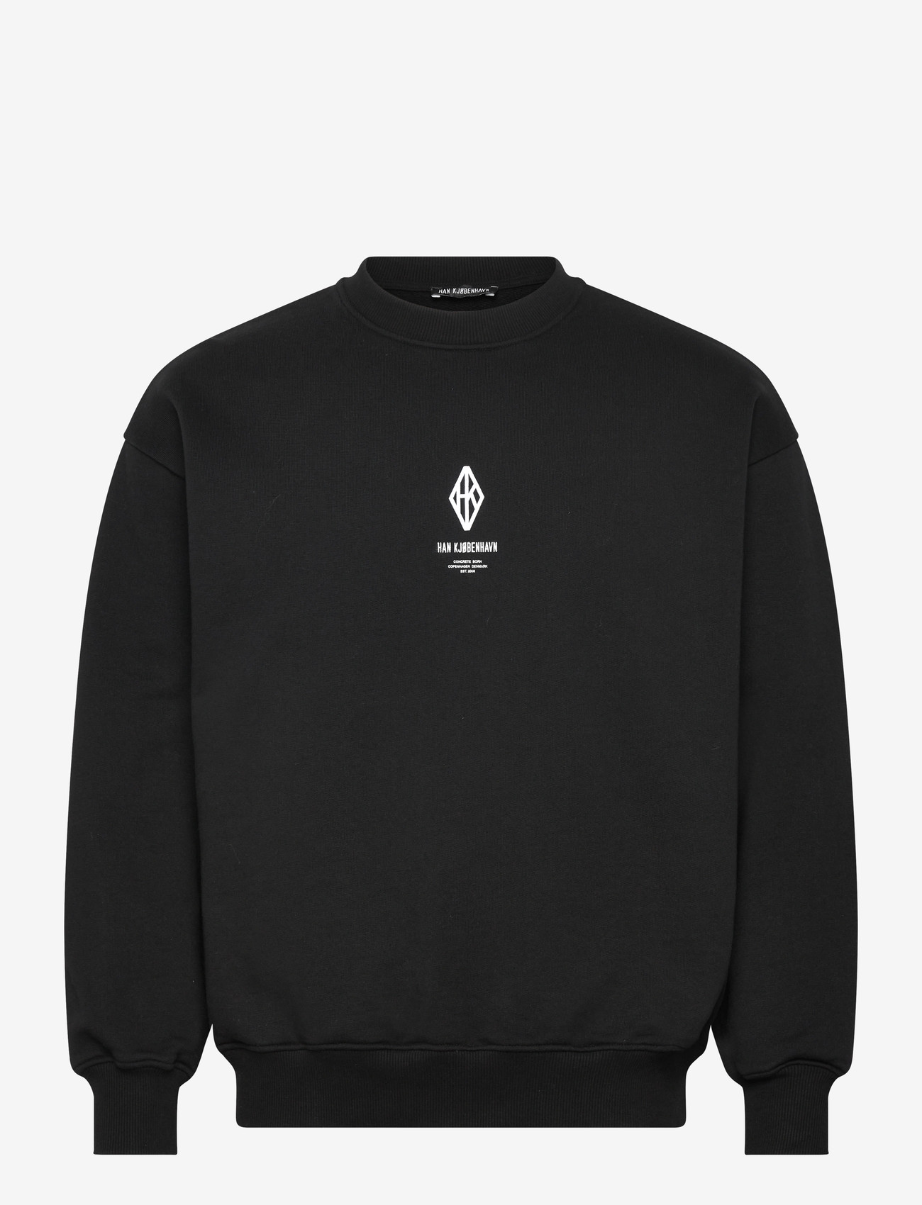 HAN Kjøbenhavn - Diamond Loose Crewneck - nach anlass kaufen - black/white - 0