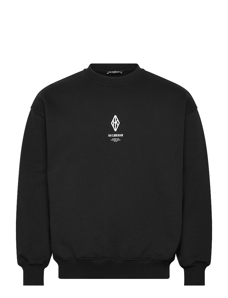 HAN Kjøbenhavn - Diamond Loose Crewneck - nach anlass kaufen - black/white - 0