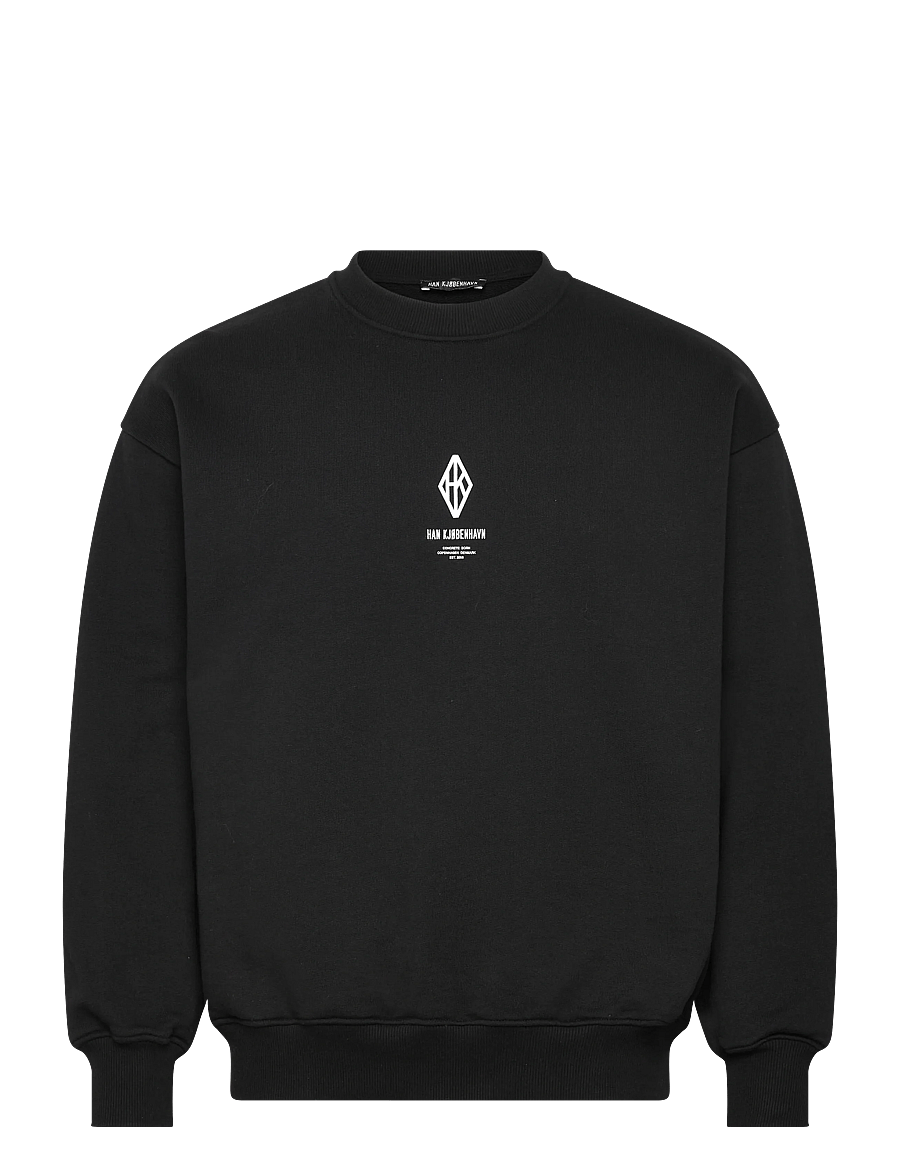 HAN Kjøbenhavn - Diamond Loose Crewneck - shop efter anledning - black/white - 1