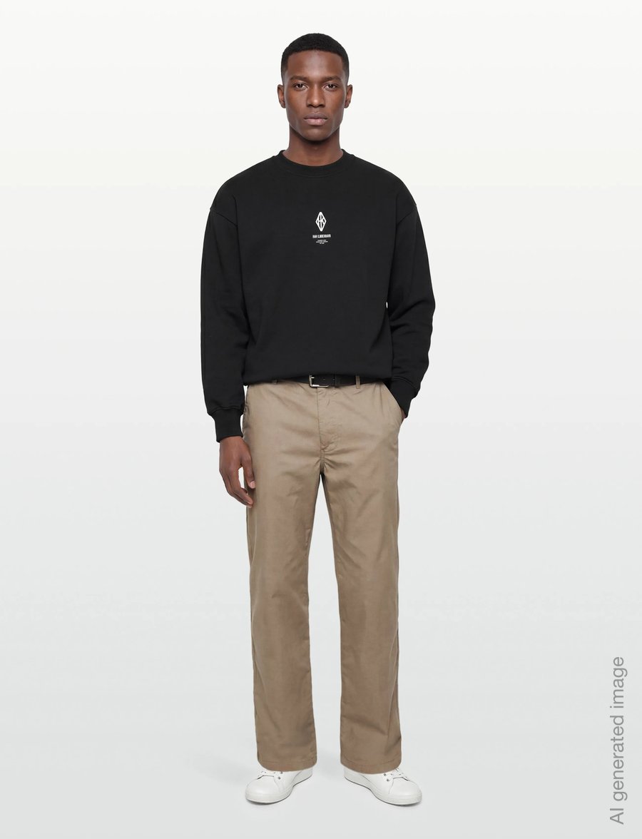 HAN Kjøbenhavn - Diamond Loose Crewneck - shop efter anledning - black/white - 0