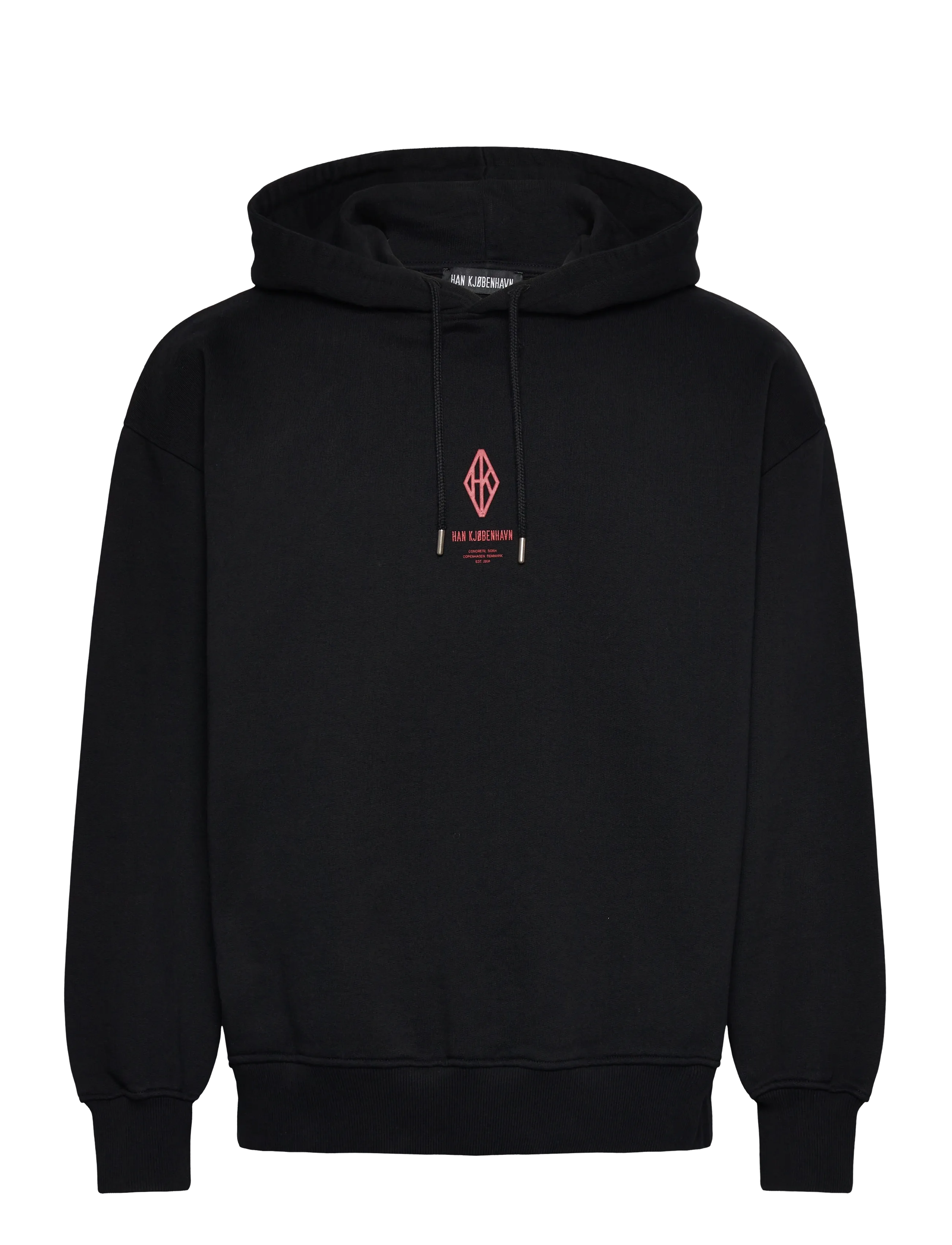 HAN Kjøbenhavn Diamond Loose Hoodie - Odzież - BLACK / black