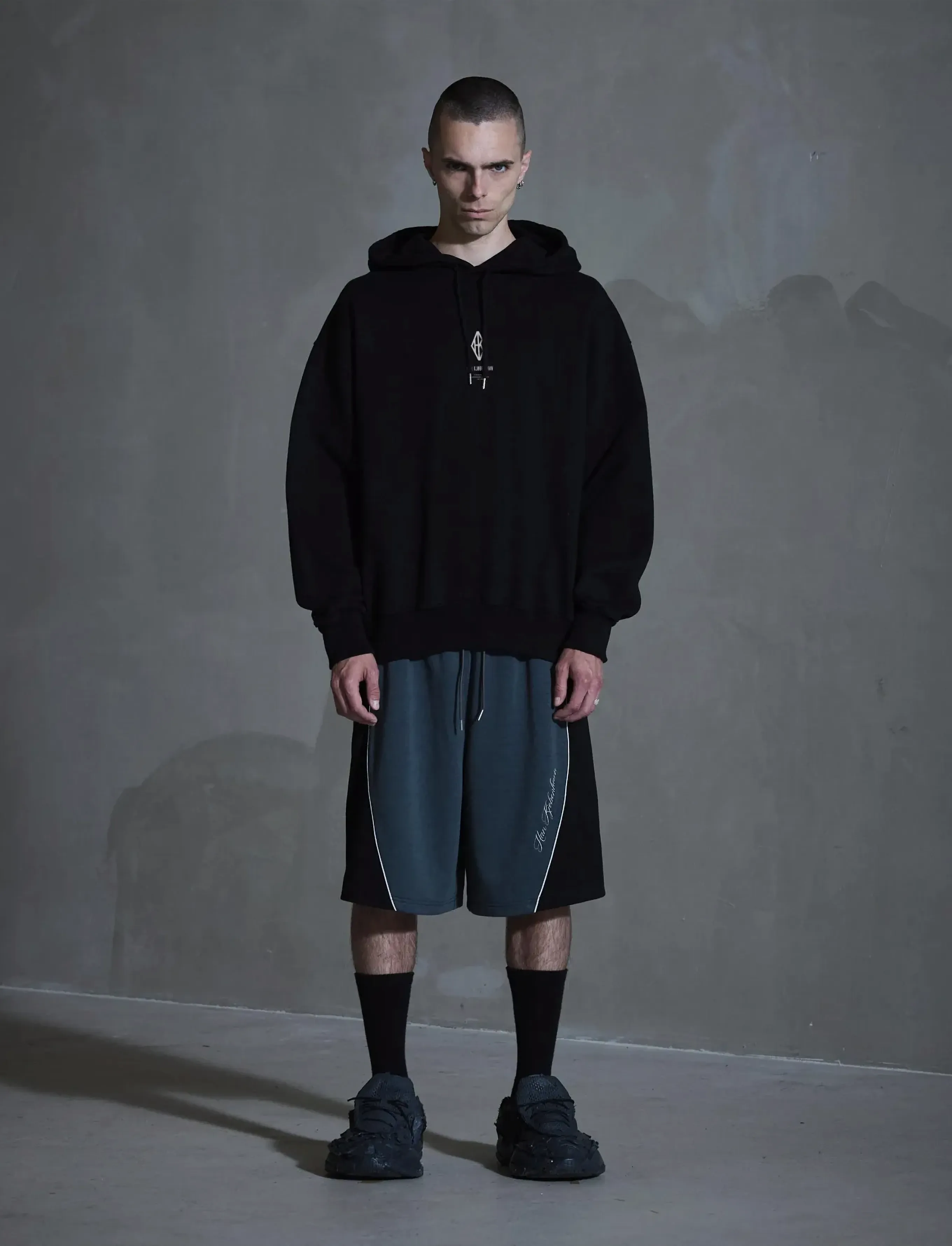 HAN Kjøbenhavn Diamond Oversized Hoodie - HAN KJØBENHAVN - BLACK / black