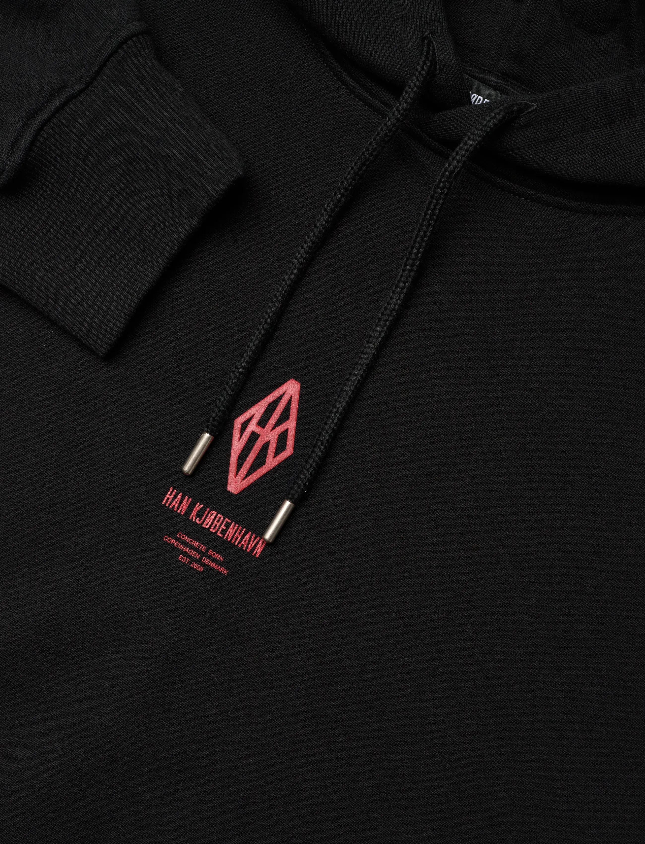 HAN Kjøbenhavn - Diamond Loose Hoodie - sweats à capuche - black - 4